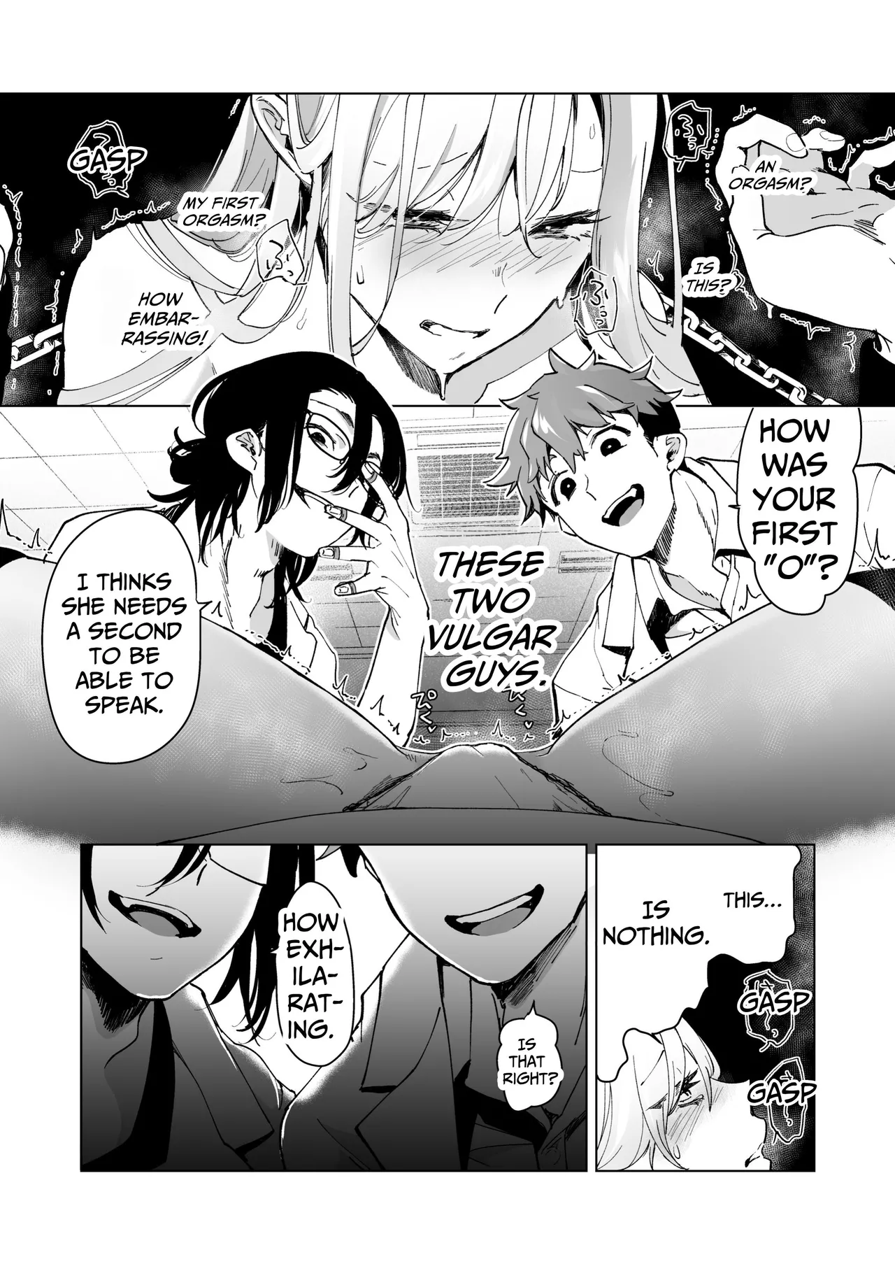 [Face Look Ponpon (Mogiri Ochigi)]Ai Gangu no Onna ~Tokumei Kaihatsu-bu no Otoko Futari ni Gangu ni Sarete Rinri ga Houkai~ | Turned into a Sex Toy?! Goodbye Morals!! Product Testing for the Secret R&D Department[English] [Kabedon] Page 44