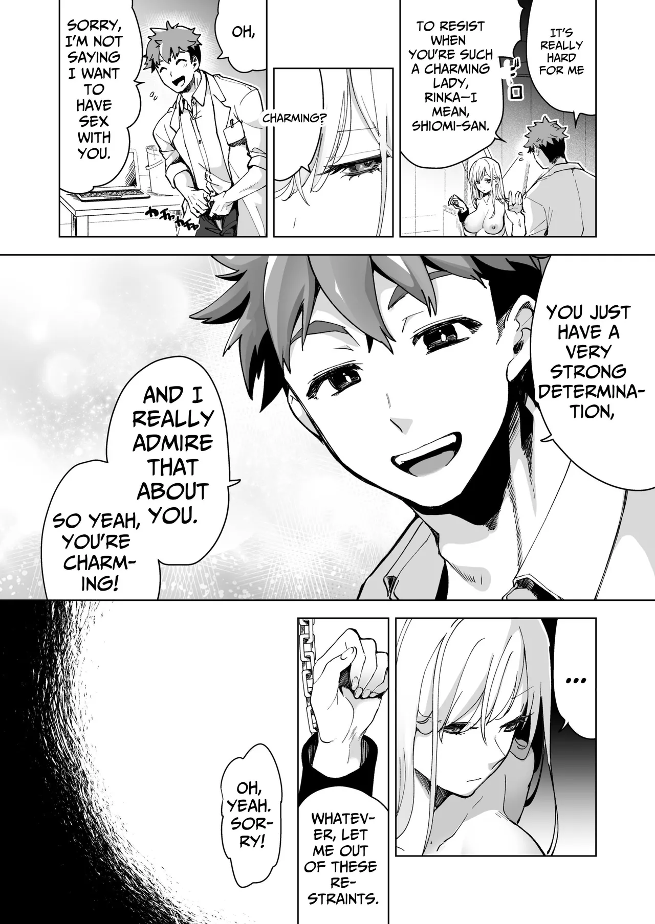 [Face Look Ponpon (Mogiri Ochigi)]Ai Gangu no Onna ~Tokumei Kaihatsu-bu no Otoko Futari ni Gangu ni Sarete Rinri ga Houkai~ | Turned into a Sex Toy?! Goodbye Morals!! Product Testing for the Secret R&D Department[English] [Kabedon] Page 64