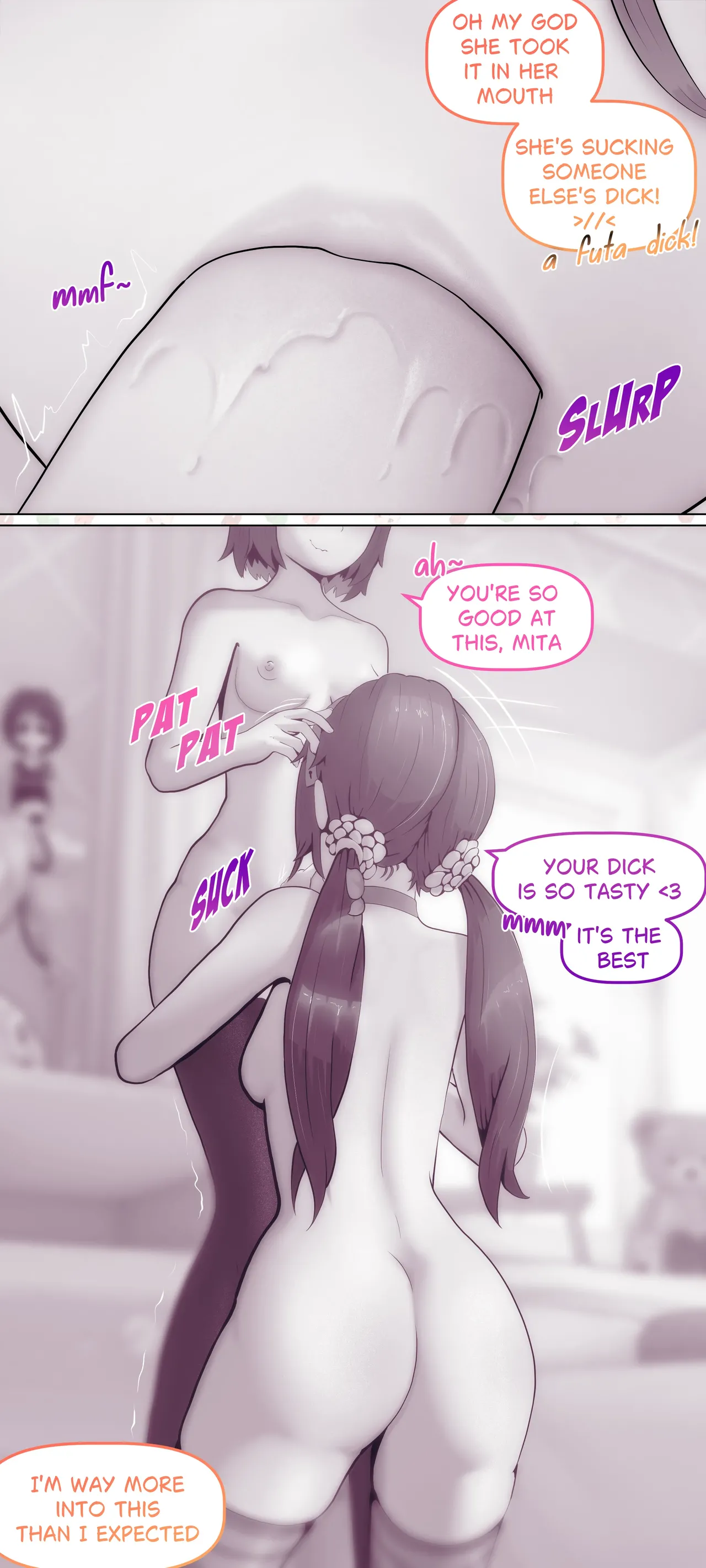 Cum To Miside: NTR By Futa[Black&White] Page 8