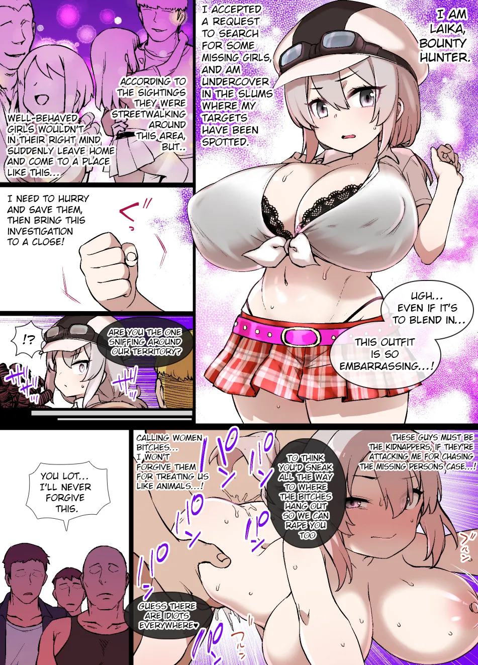 [Kusayarou]The Captured Hunter Reduced to a Prostitute | Torawareta hantaa ha shoufu ni ochiru[English] Page 1
