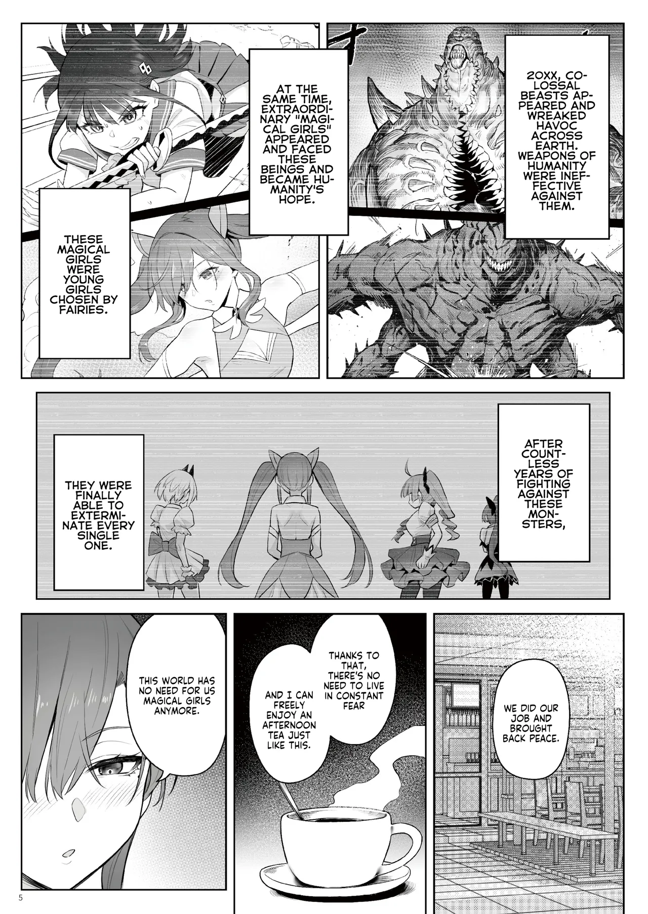 [COMEX (Zhen Lu)]Moto Mahou Shoujo no Shigoto Hanashi Ao Zenjitsutan | Former Magical Girl Blue's Work: The Prequel[English] [flowerswamp] [Digital] Page 4