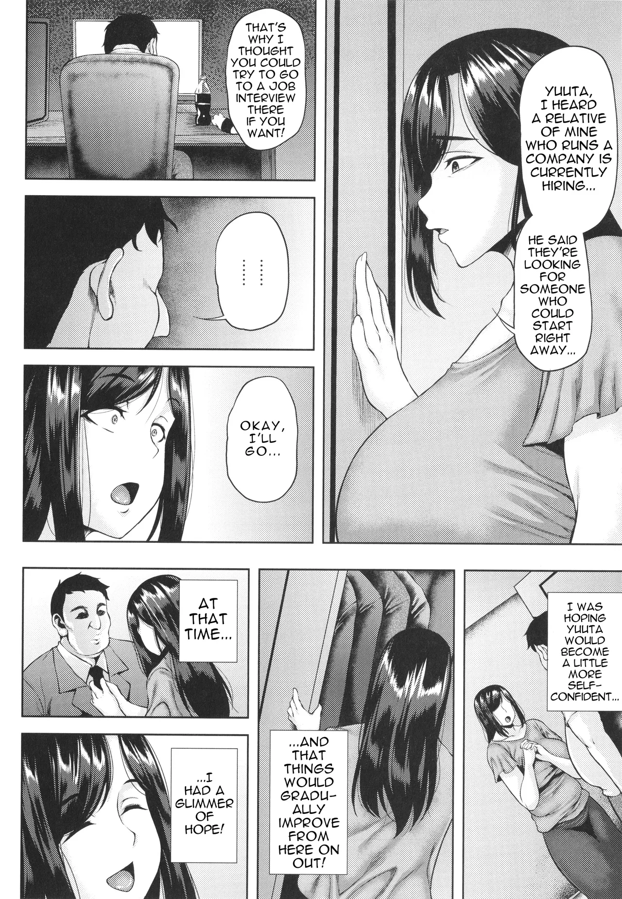 [Ozy]Tomo-ochi Boshisoukan | Co-Depraved Mother-Son Incest(Tsumabiku yoru ni…) [English] [menospeaknihongo] Page 4