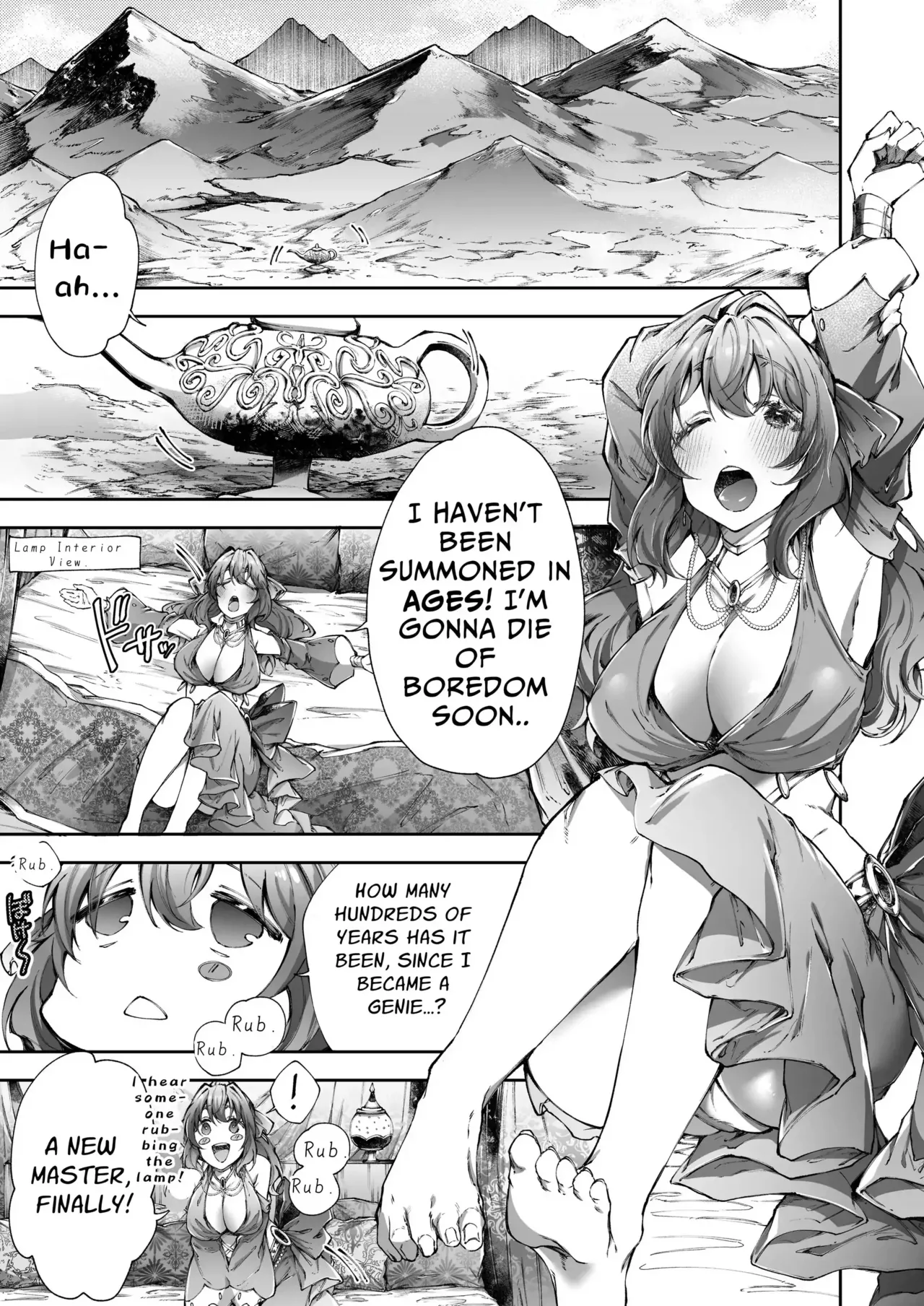 [DARKMOON (Ishimochi, Sumeragi Yui)]Mahou no Lamp ~Nannari to Gomeirei o Douzo~ | The Magic Lamp ~your wish is my command~[English] [Signe] Page 2