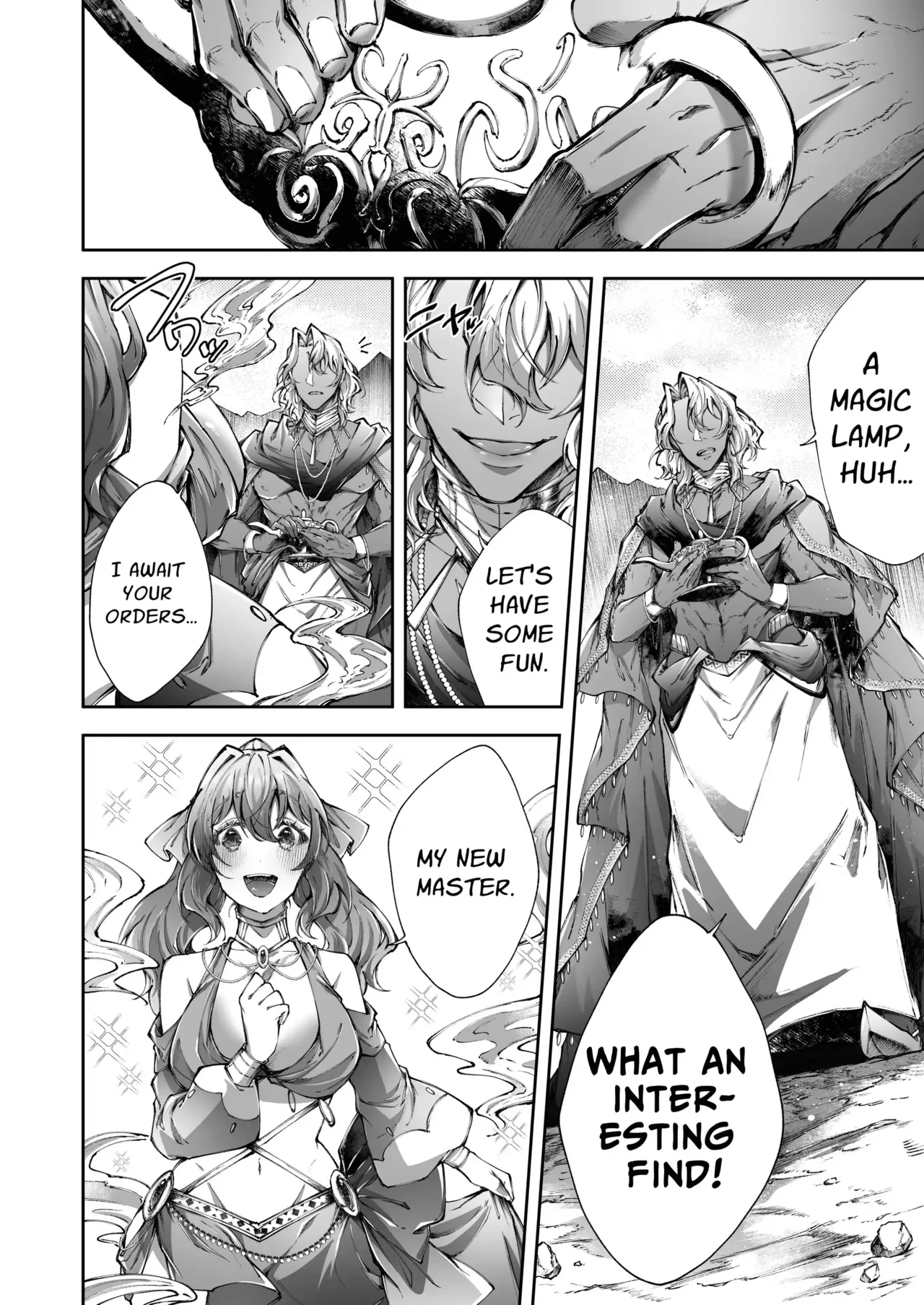 [DARKMOON (Ishimochi, Sumeragi Yui)]Mahou no Lamp ~Nannari to Gomeirei o Douzo~ | The Magic Lamp ~your wish is my command~[English] [Signe] Page 3
