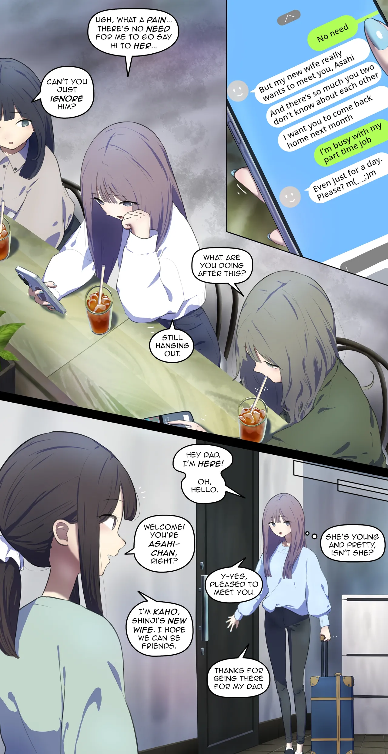 My father remarried, so I went to say hello… 【Translated by kochakaden】 Page 1