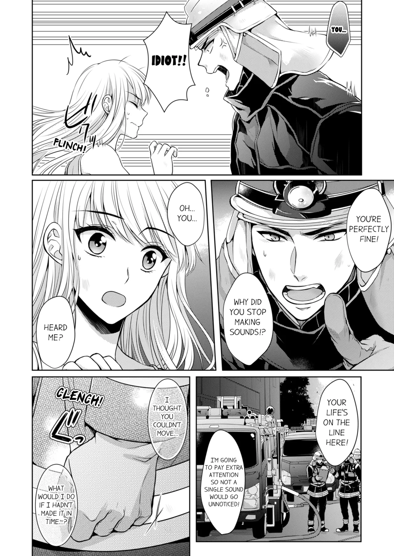 [Kawano Tanishi]Yubisaki Kara Honki no Netsujō ～ Chara Otoko Shōbōshi wa Massuguna me de Watashi o Daita ～ | Fire in His Fingertips Vol. 1[English] [Decensored] [Ongoing] Page 12