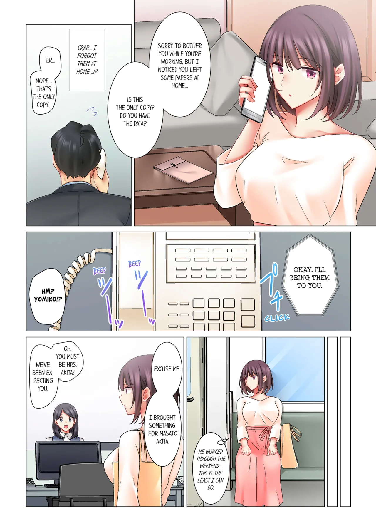 [Nanakusa Amane]Cool na Niizuma to no Shinkon Seikatsu wa Amari ni mo... Yarashikatta  | Our Kinky Newlywed Life Vol. 1[English] [Decensored] [Ongoing] Page 54