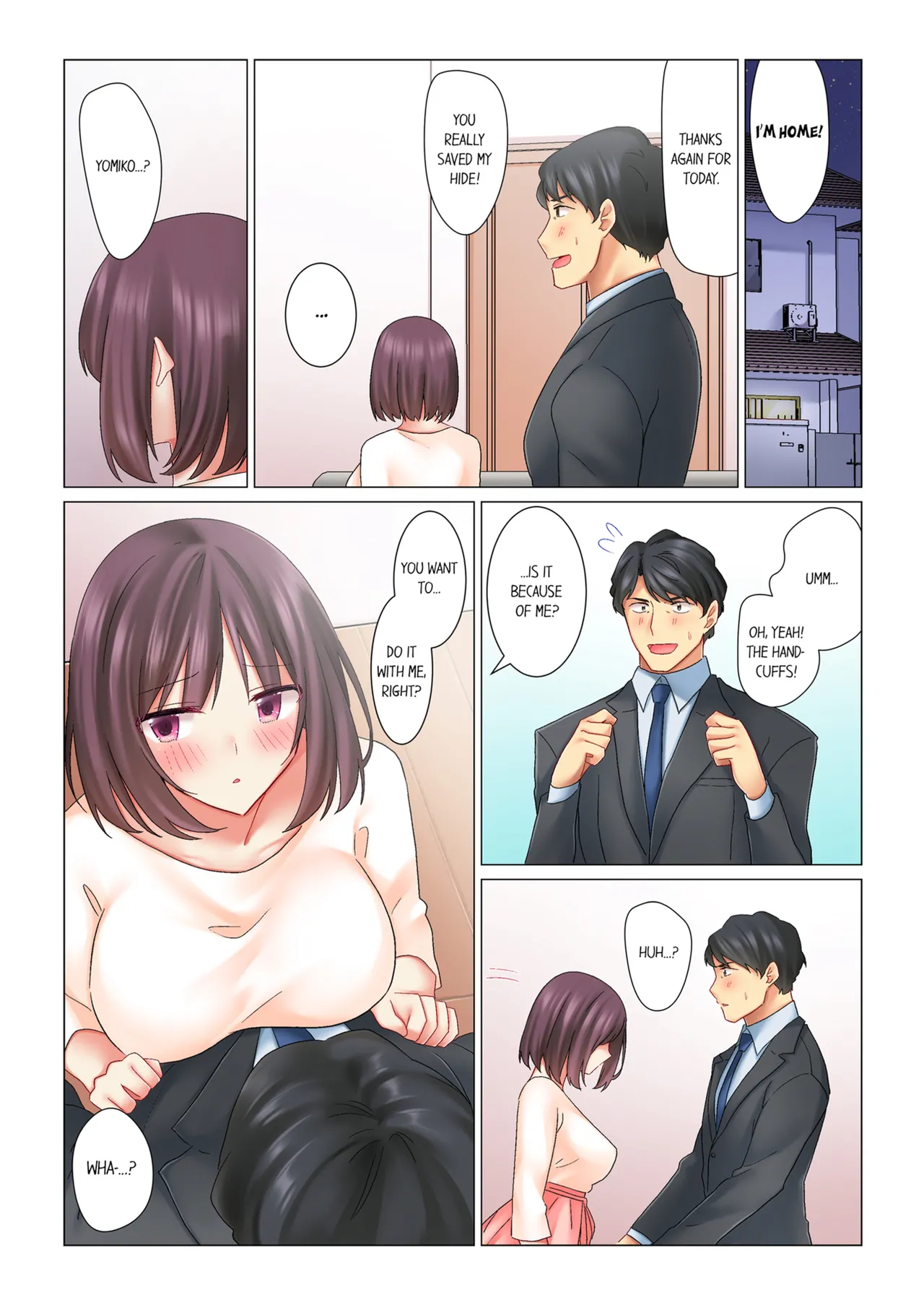 [Nanakusa Amane]Cool na Niizuma to no Shinkon Seikatsu wa Amari ni mo... Yarashikatta  | Our Kinky Newlywed Life Vol. 1[English] [Decensored] [Ongoing] Page 56