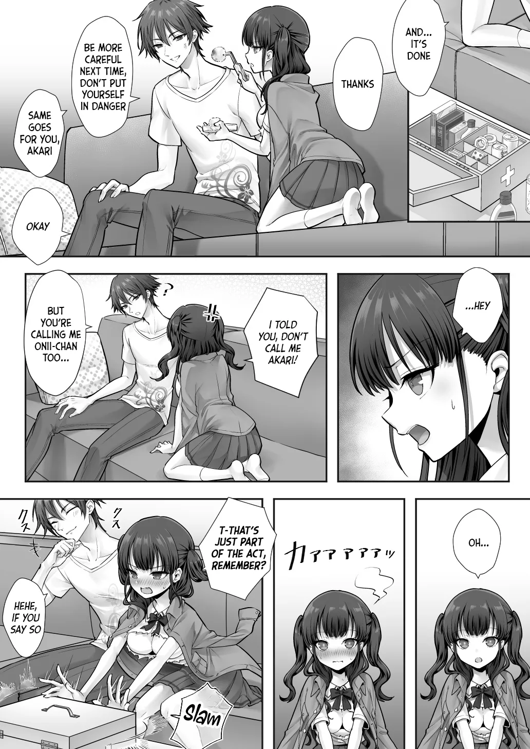 [Amulai Okashi Seisakusho (Sasanomanibi)]Imouto to Irekawatta Onii-chan wa, Sono Mama Oishiku Itadakarete shimaimashita.[English] [JusenkyoTL] Page 32