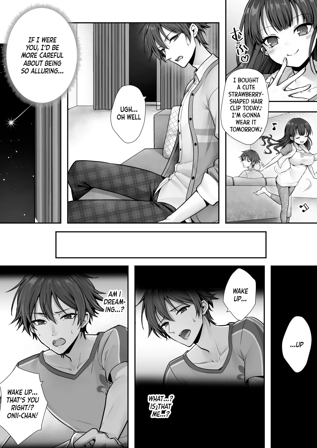 [Amulai Okashi Seisakusho (Sasanomanibi)]Imouto to Irekawatta Onii-chan wa, Sono Mama Oishiku Itadakarete shimaimashita.[English] [JusenkyoTL] Page 4