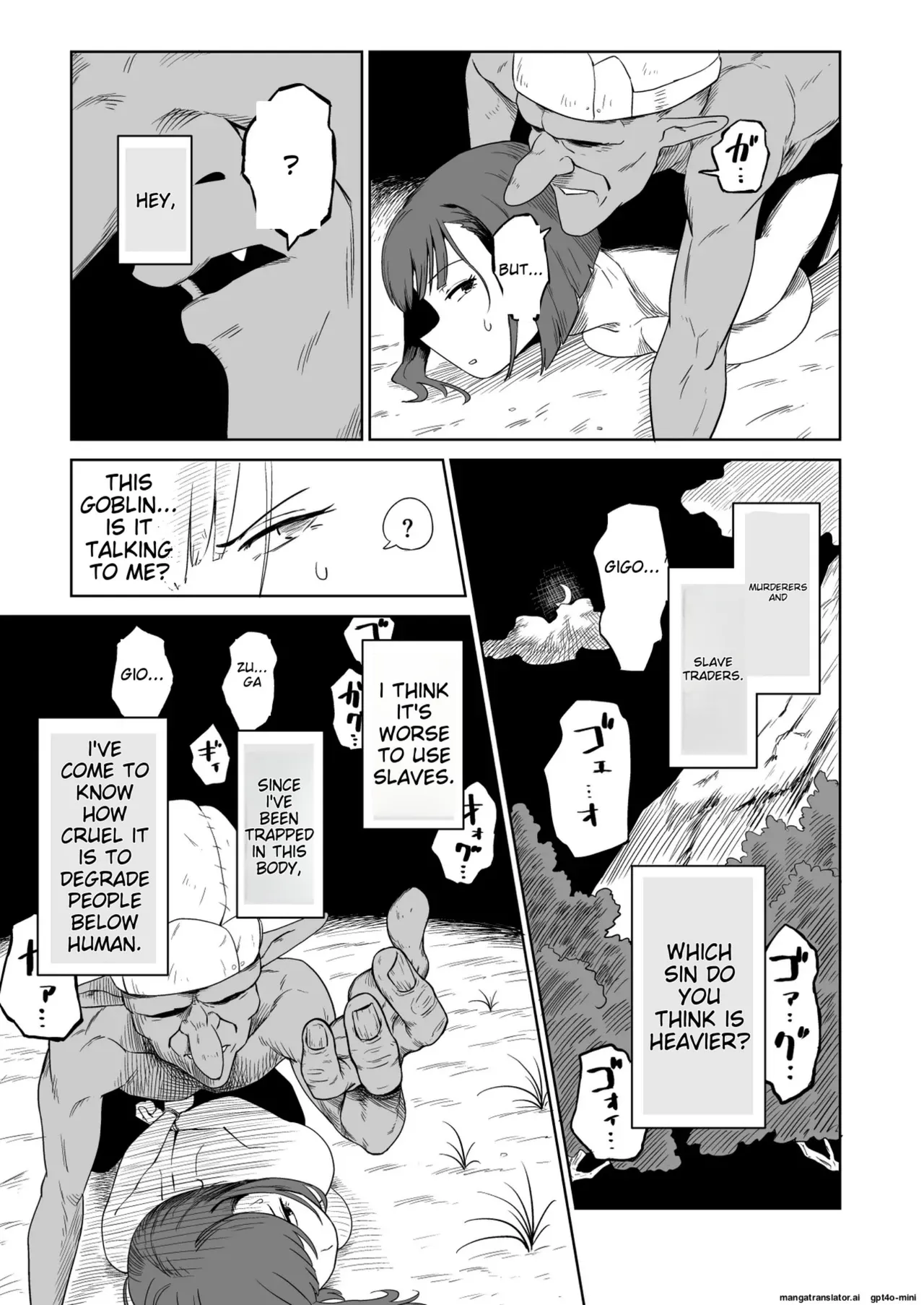 The Story of How a Masochistic Female Knight Looking to Get Gangbanged by Weaklings Became a Goblin Slave for Real; Part 2 Page 38