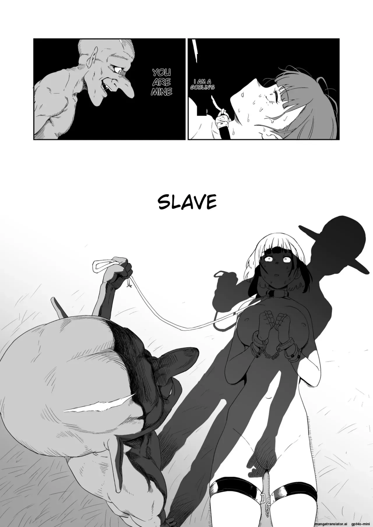 The Story of How a Masochistic Female Knight Looking to Get Gangbanged by Weaklings Became a Goblin Slave for Real; Part 2 Page 43