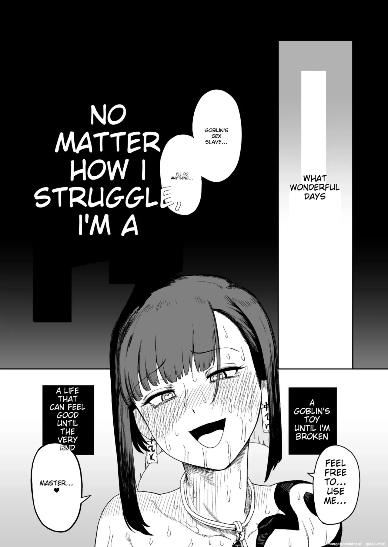 The Story of How a Masochistic Female Knight Looking to Get Gangbanged by Weaklings Became a Goblin Slave for Real; Part 2 Page 84