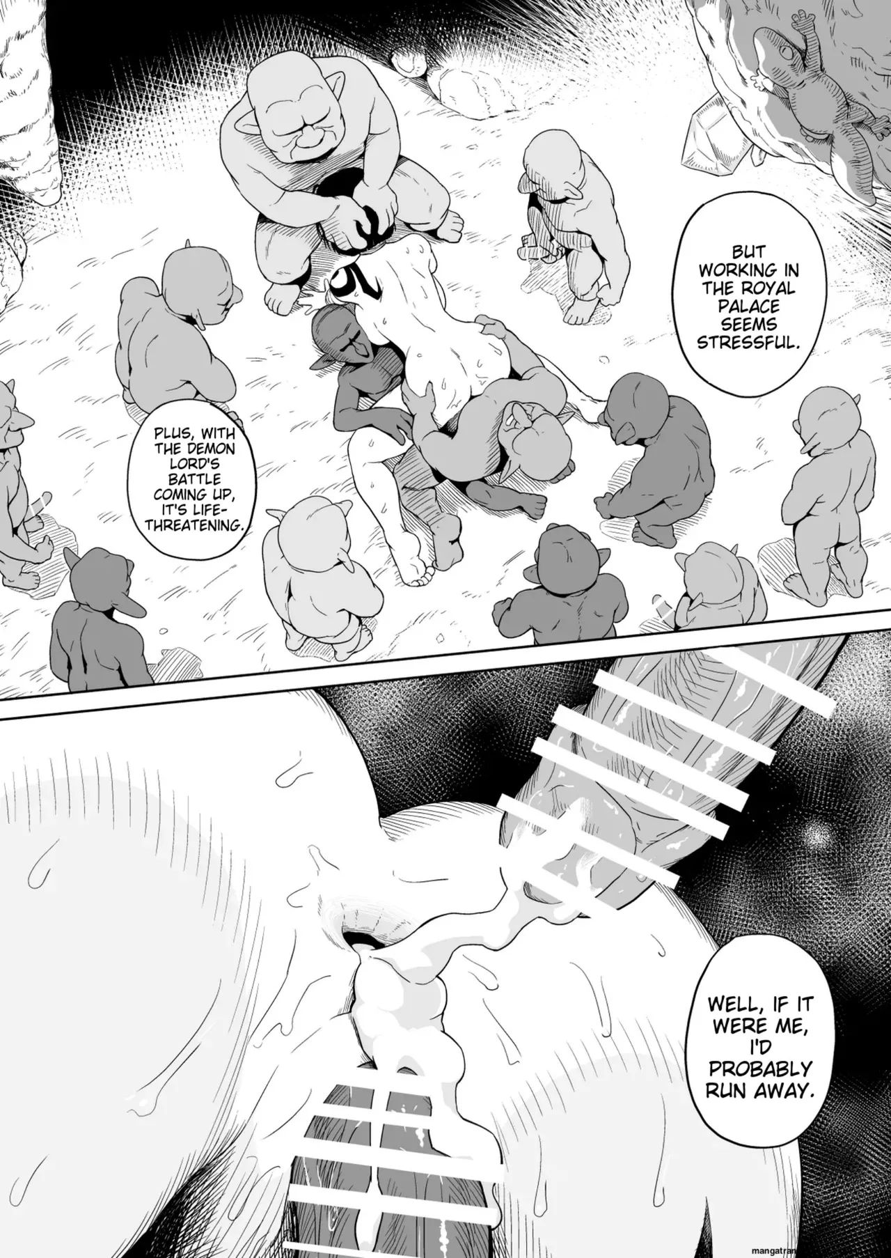 The Story of How a Masochistic Female Knight Looking to Get Gangbanged by Weaklings Became a Goblin Slave for Real; Part 2 Page 87