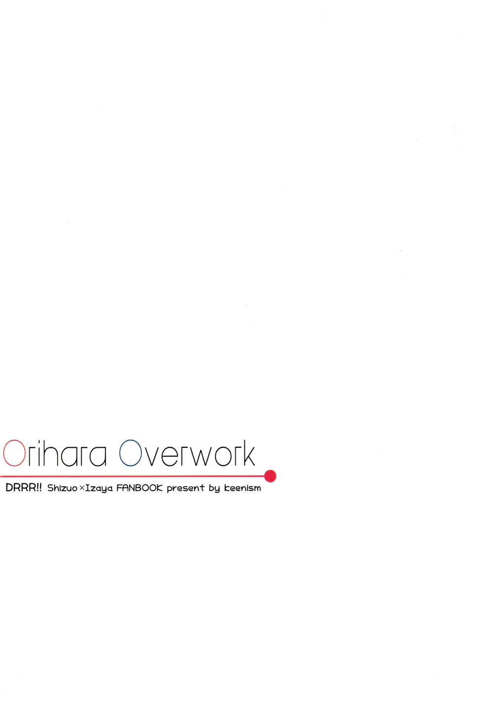 [Keenism]Orihara Overwork – Durarara dj[Eng] Page 21