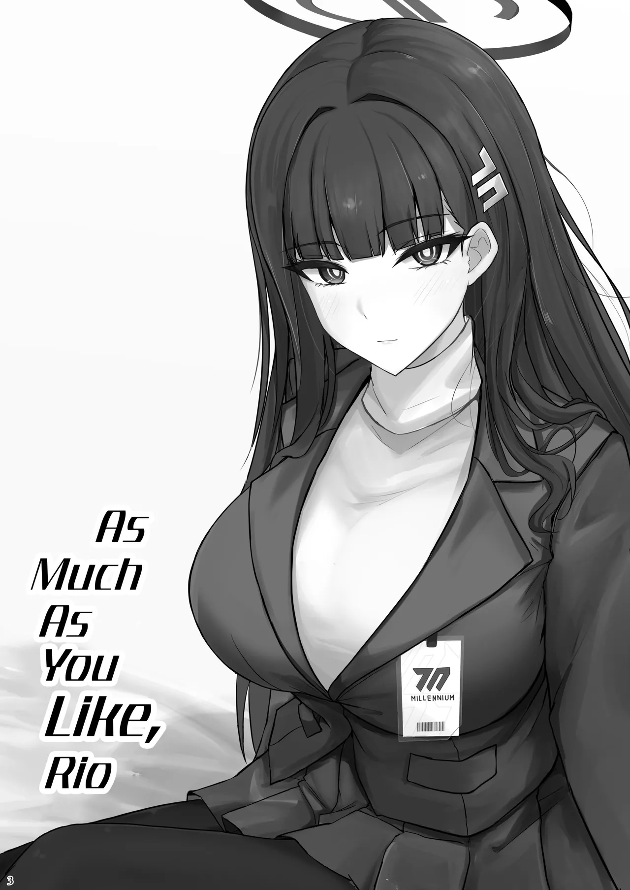 [Hakuginmokusei (Poshi)]Rio ni Suki nadake | As Much As You Like, Rio(Blue Archive) [English] [Digital] [Thighs] Page 2