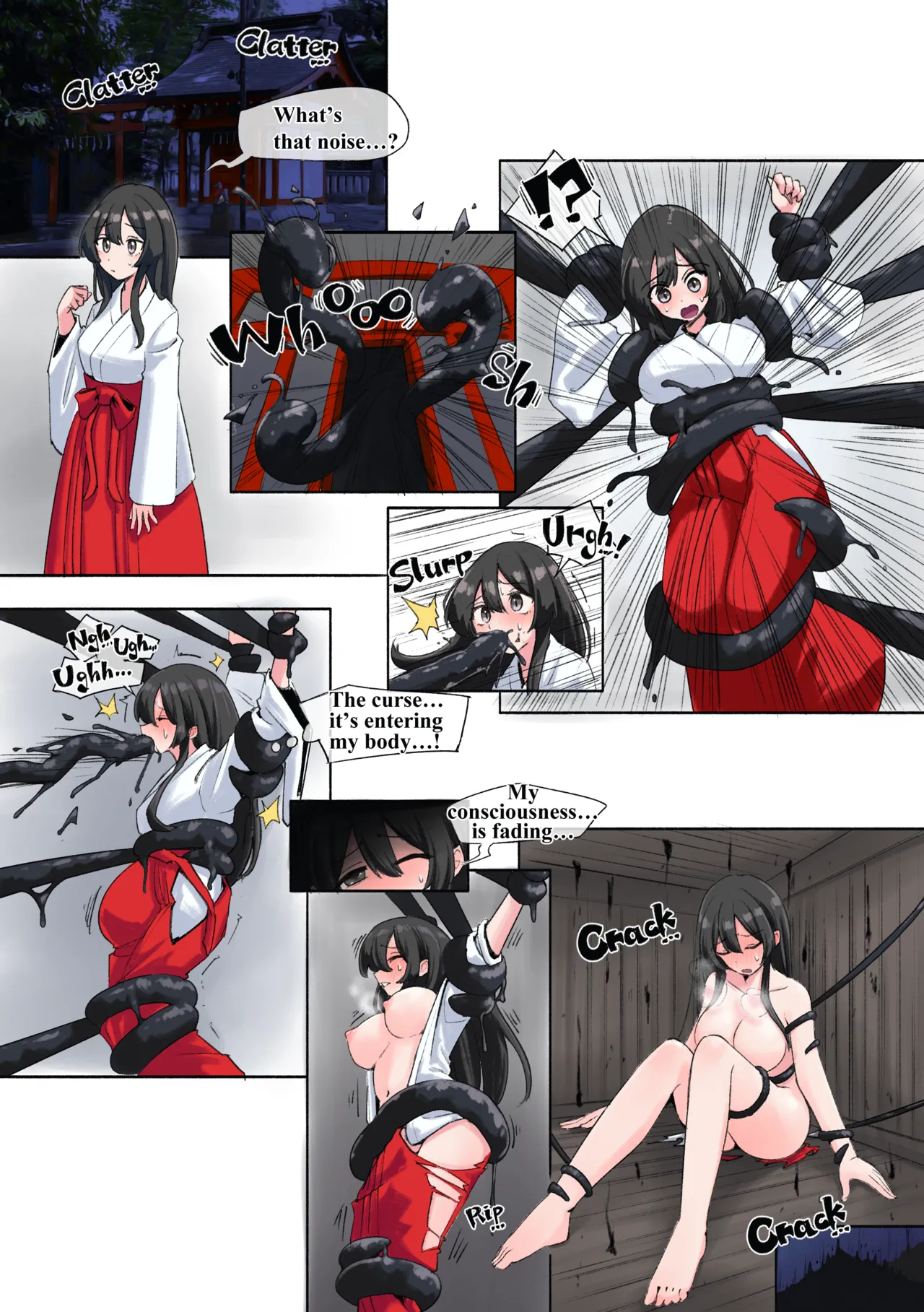 [Unoroute (UnoUsaya)]The Miko's Cursed Transformation and Poop Page 1