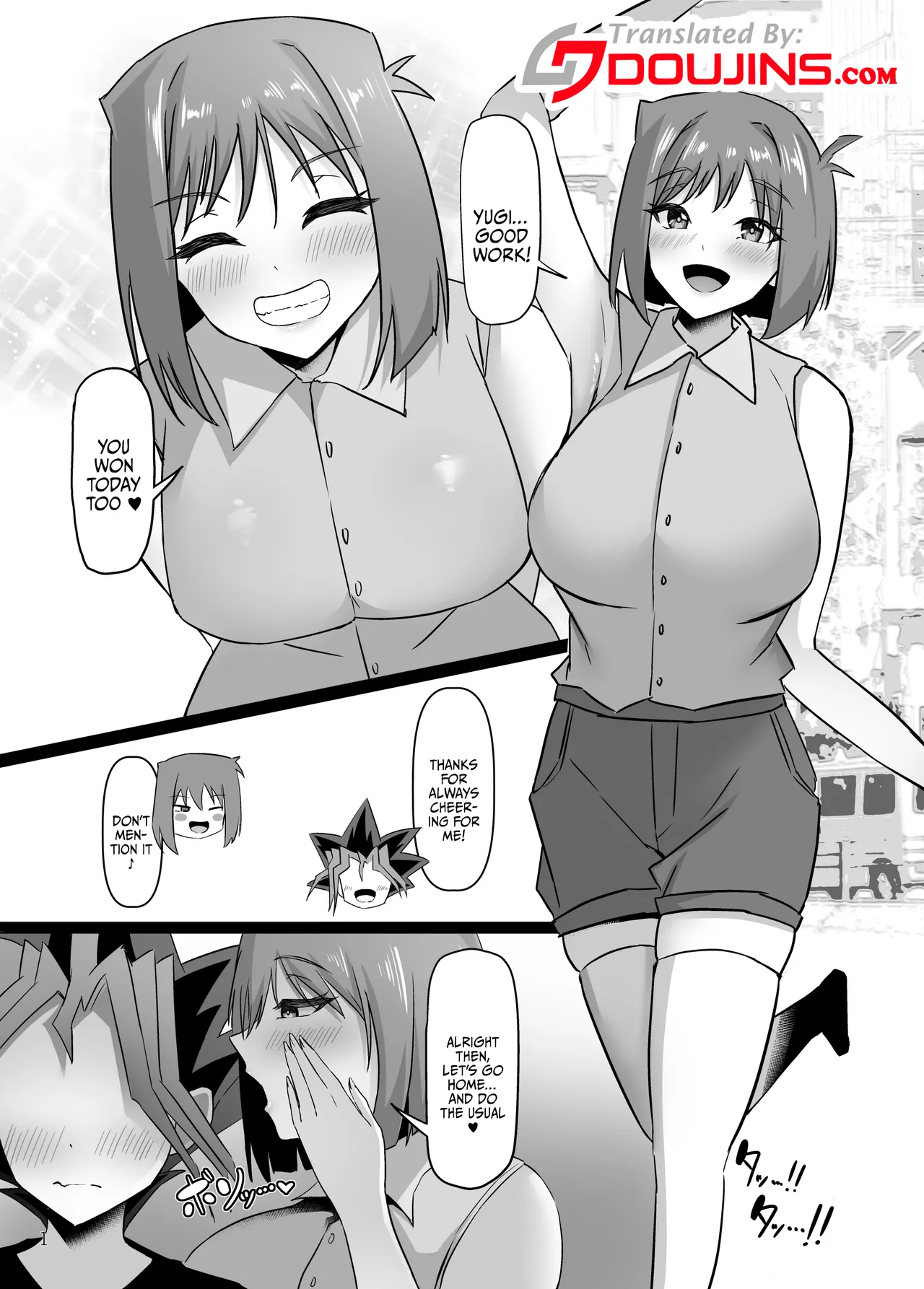 [Hormone Shokudou (Arima Sekai)]Mazaki Anzu to Gohoubi Pakopako Nakadashi Duel | Having A Creampie Sex Duel With Tea Gardner As A Reward(Yu-Gi-Oh!) [English] {Doujins.com} [Digital] Page 2