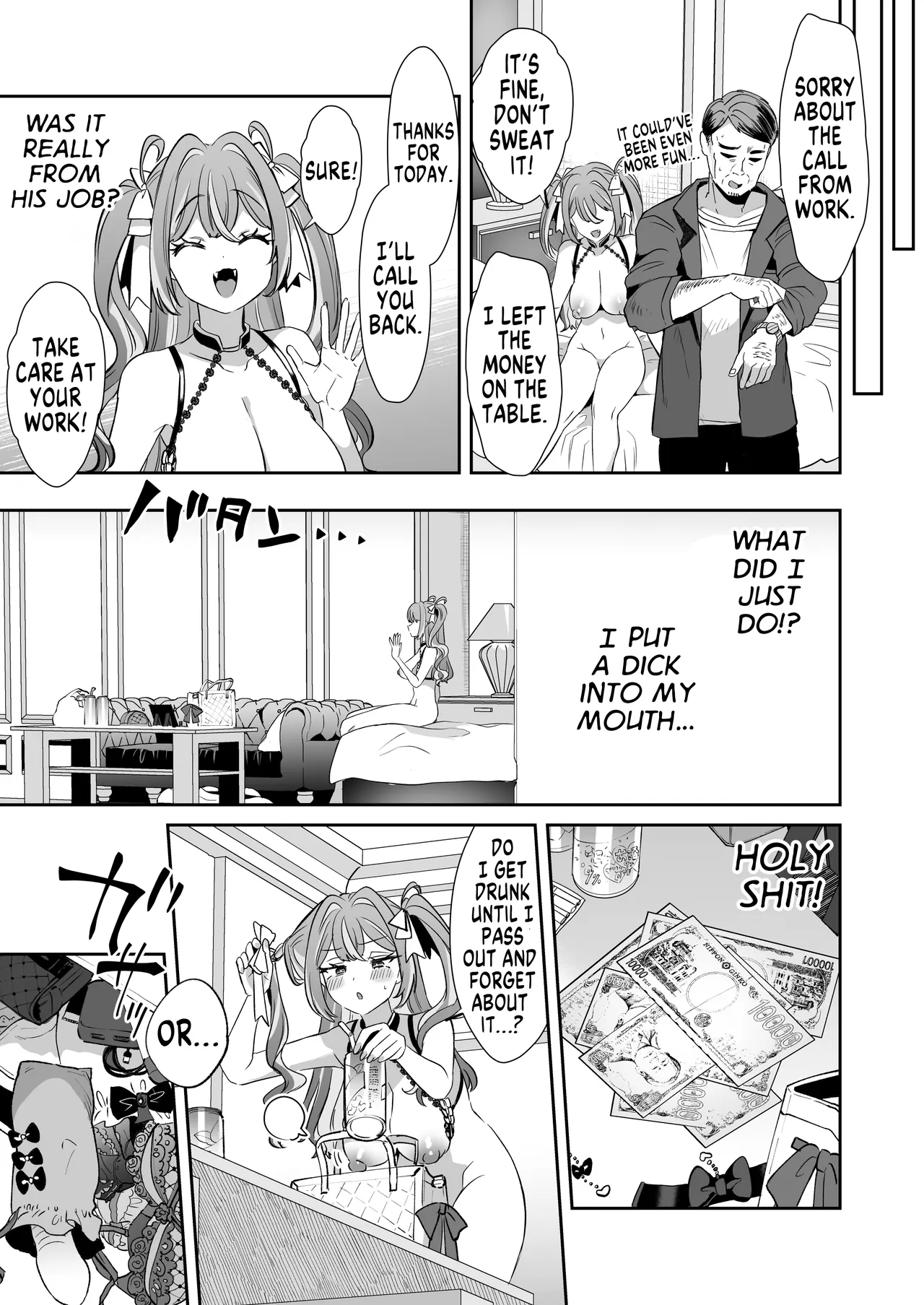 [ZUZUZU (Kamiya Zuzu)]Pien na Ore, Shachiku na Watashi. ~Kinou made Black datta noni, Okitara Sekai ga Pink ni Somattete Kusa Nan da ga~ - A pien me, A slave me. It was a black company until yesterday, but when i woke up, the world was dyed in Plonk and i can't help but laugh[English] [GTF] Page 23