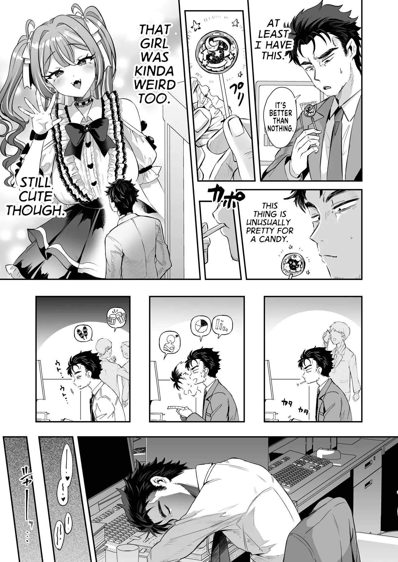 [ZUZUZU (Kamiya Zuzu)]Pien na Ore, Shachiku na Watashi. ~Kinou made Black datta noni, Okitara Sekai ga Pink ni Somattete Kusa Nan da ga~ - A pien me, A slave me. It was a black company until yesterday, but when i woke up, the world was dyed in Plonk and i can't help but laugh[English] [GTF] Page 7