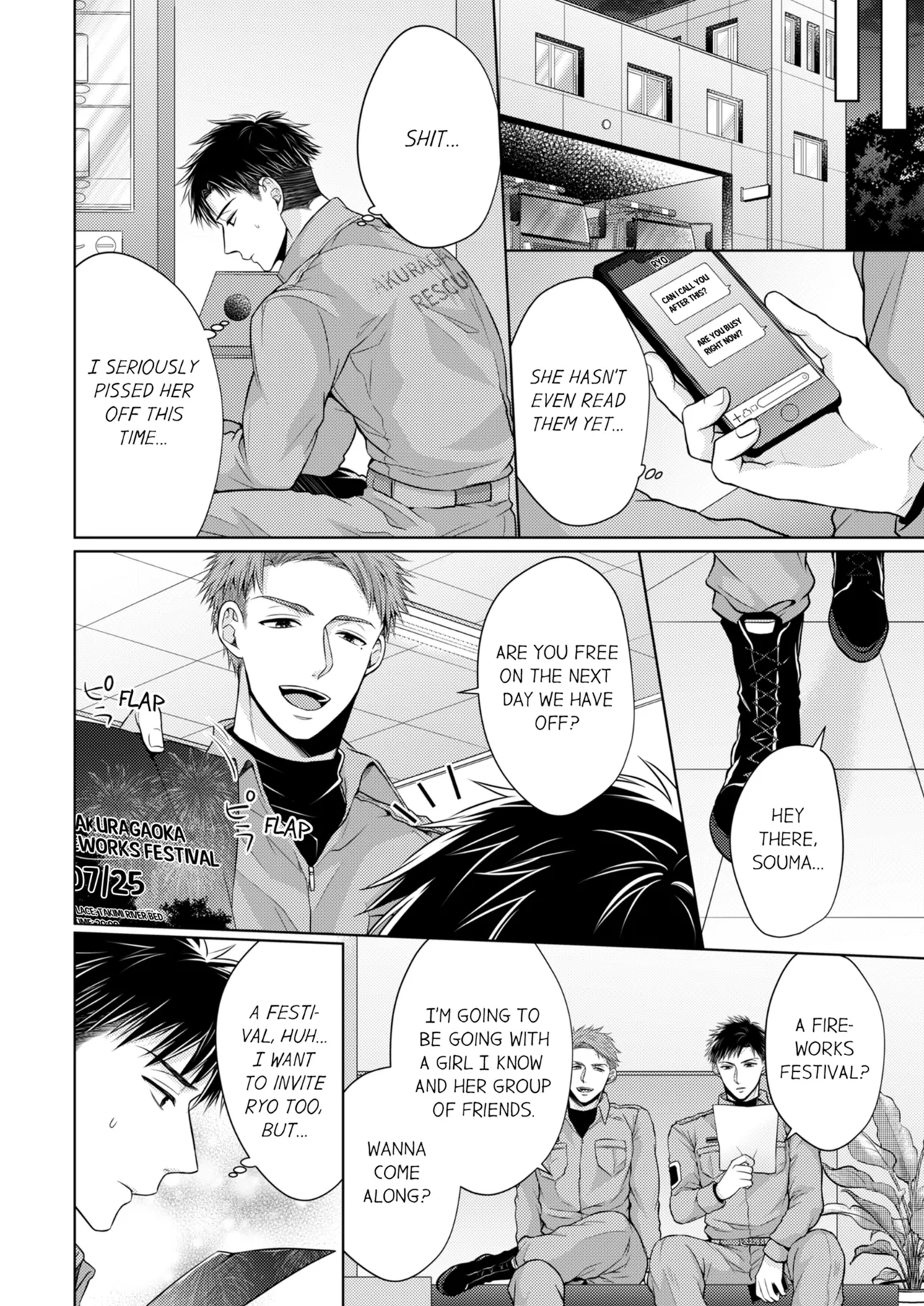 [Kawano Tanishi]Yubisaki Kara Honki no Netsujō ～ Chara Otoko Shōbōshi wa Massuguna me de Watashi o Daita ～ | Fire in His Fingertips Vol. 1-3[English] [Decensored] [Ongoing] Page 119