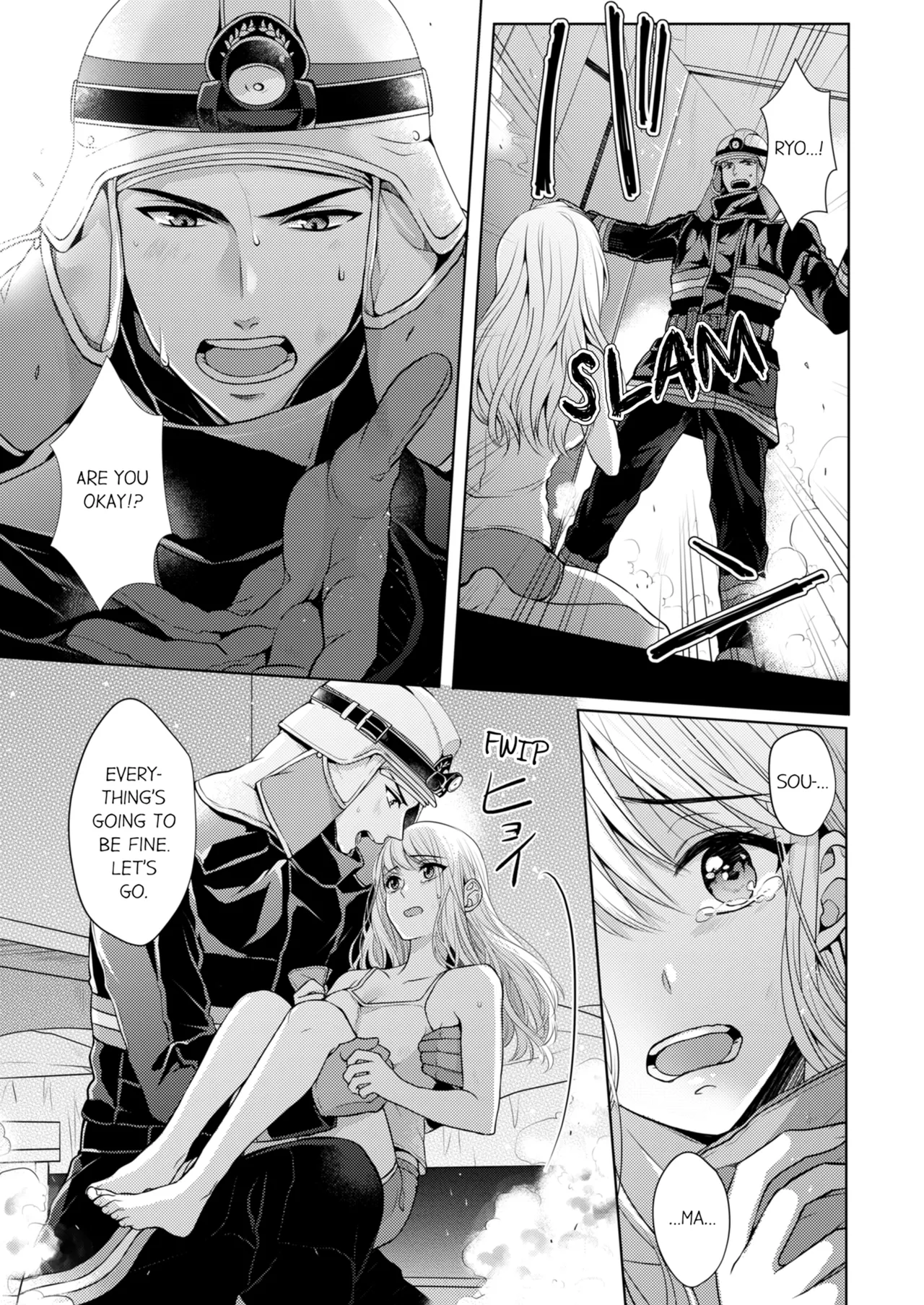 [Kawano Tanishi]Yubisaki Kara Honki no Netsujō ～ Chara Otoko Shōbōshi wa Massuguna me de Watashi o Daita ～ | Fire in His Fingertips Vol. 1-3[English] [Decensored] [Ongoing] Page 9