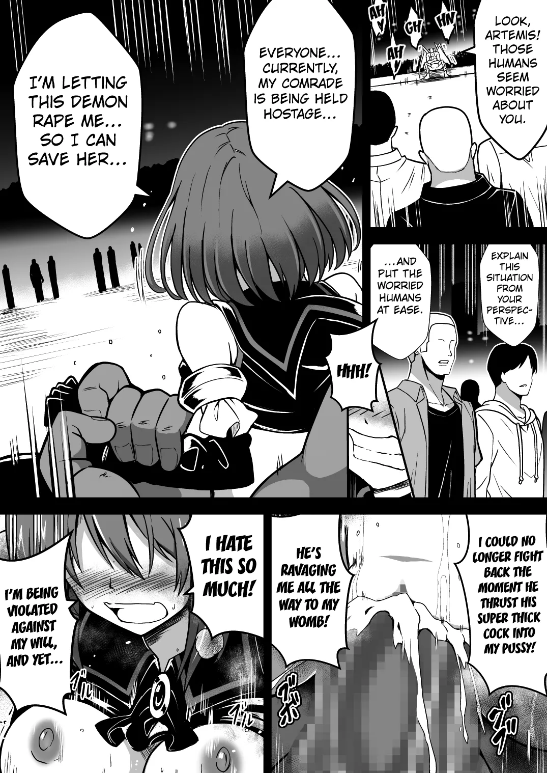 [Milk Dipper]Rankou Tenshi Arutemisu ~ Nakama o Toraware Akuma ni Okasa Reta Shōjo no Matsuro ~[English] [Kuraudo] Page 33