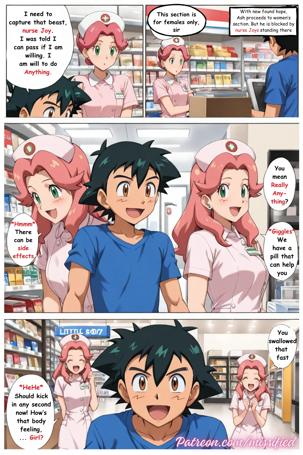[Missified]Ashey's Evolution - Chapter 1, 2 & 3(Pokémon) [ai generated] [Digital] Page 4