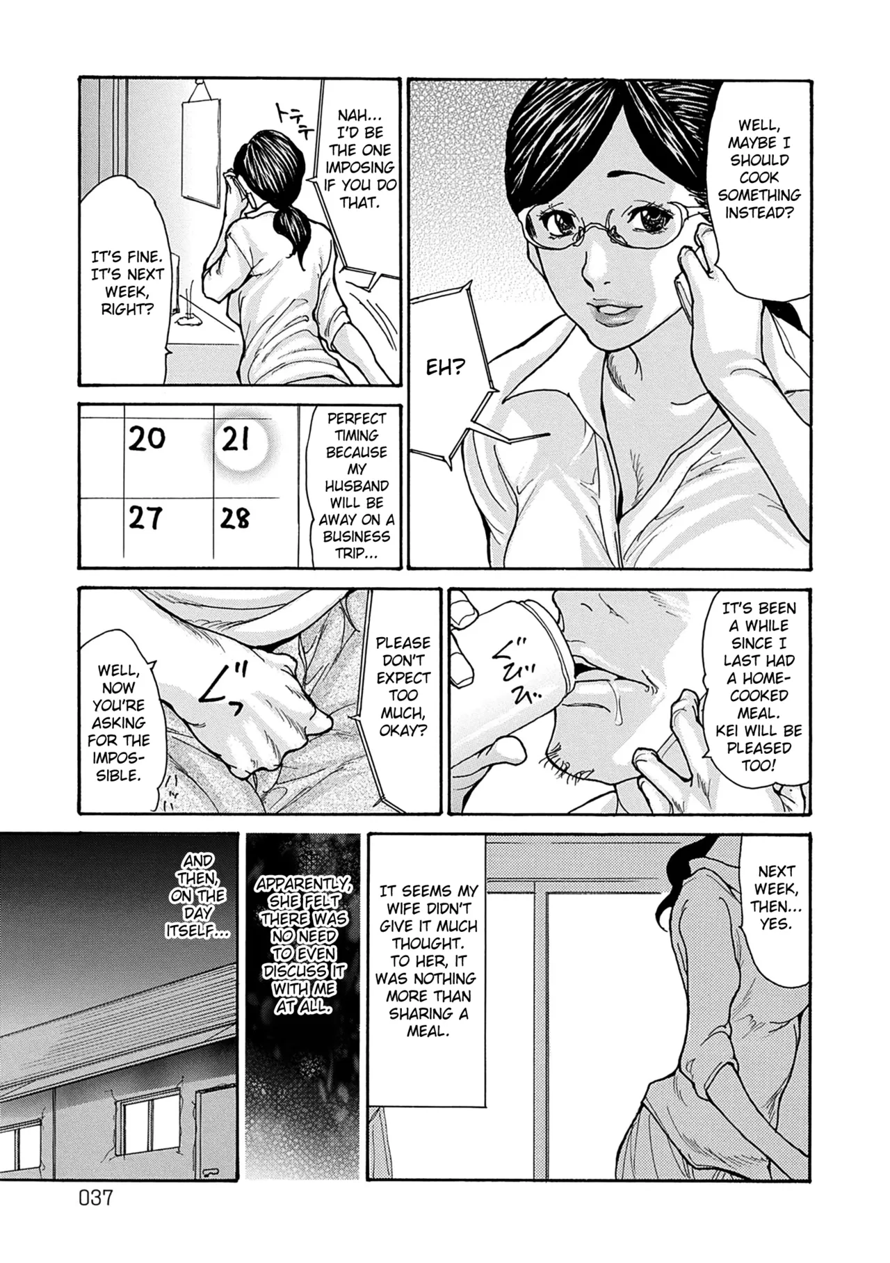 [Aoi Hitori]Shikkarimono no Tsuma ga Kinjo no Fushi ni Netorarete Kairaku Ochi Suru made chapter 1-4[Digital] [English] [Fated Circle] Page 36