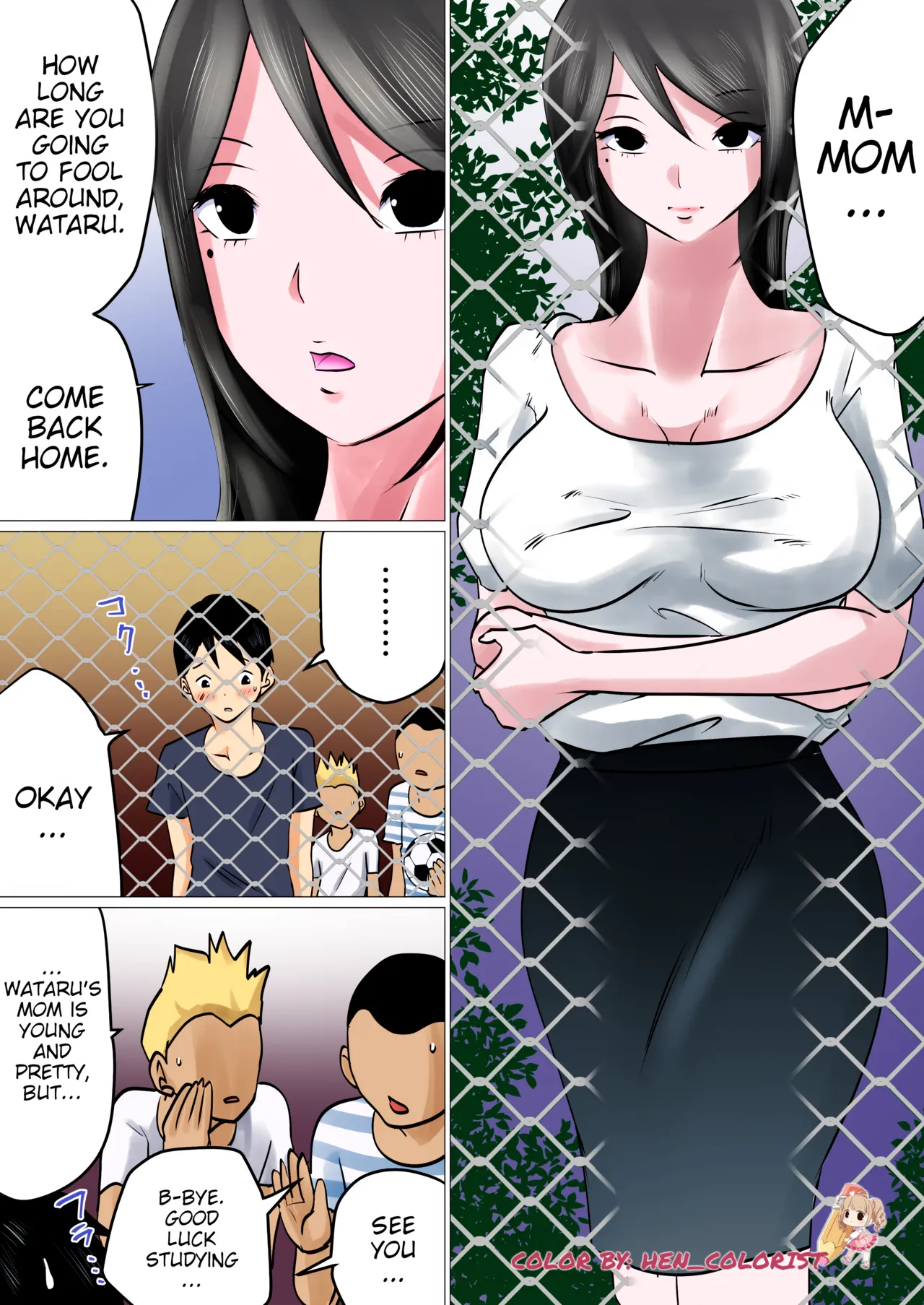[Makoto Shiyaka]Bokushika Shiranai, Cool na Haha no Ura no Kao. | The Secret Face of My Cool Mother Only I Know.[English ] [Colorized] [Partially Uncensored] [Poranya] Page 3