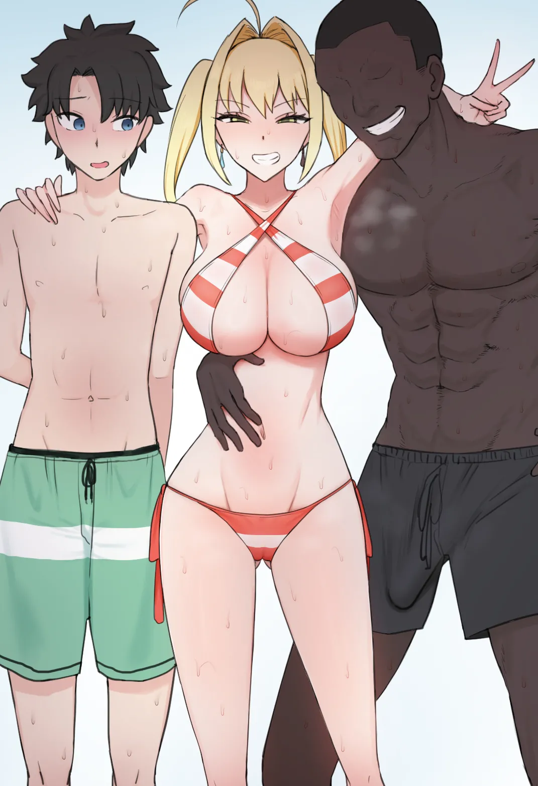 [Giga]Nero x BBC Uwaki H Misetsuke | Nero × BBC Cheating H Show-off(Fate/Grand Order) Page 6