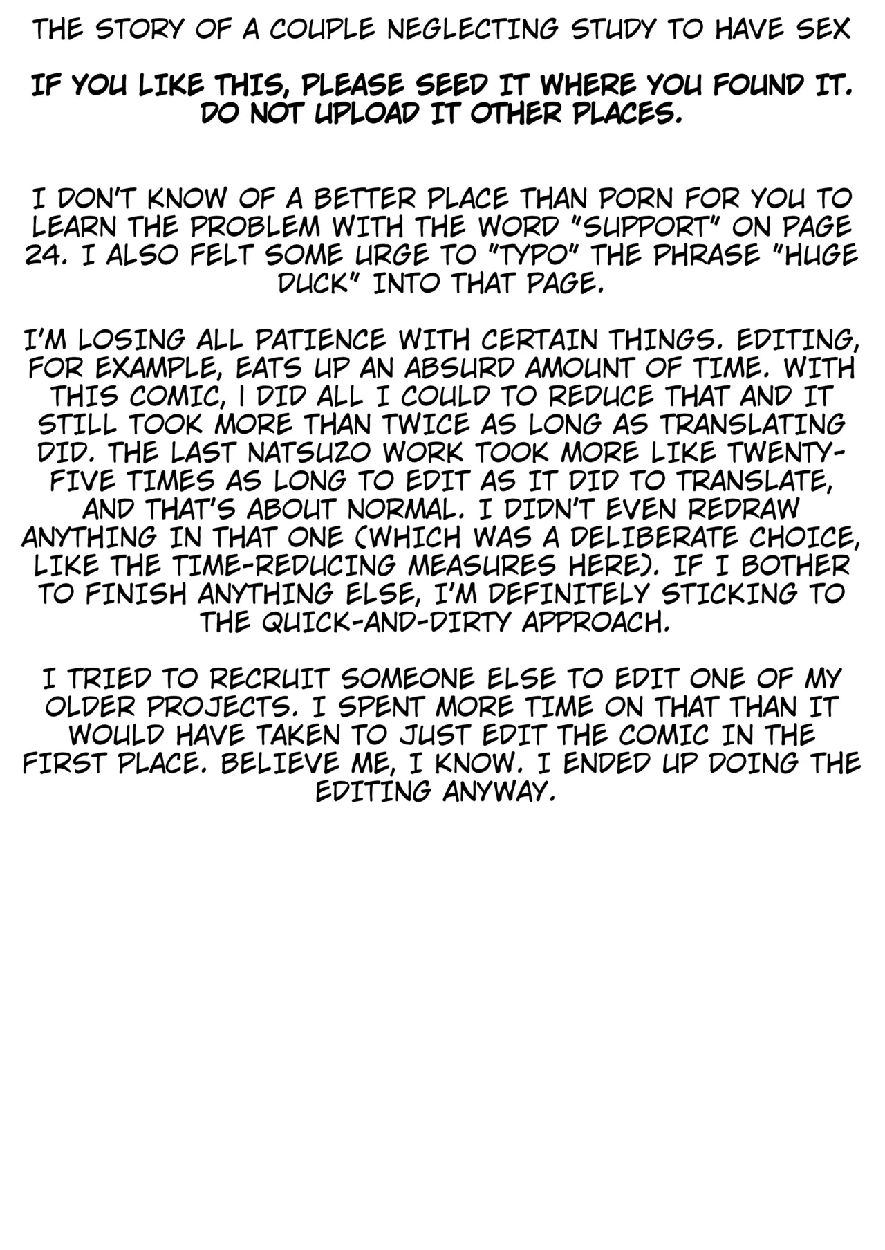 [Natsuzo]Benkyou Sotchinoke de Ecchi Shichau Futari no Hanashi | The Story of a Couple Neglecting Study to Have Sex[English] [QuickAndDirty] Page 6