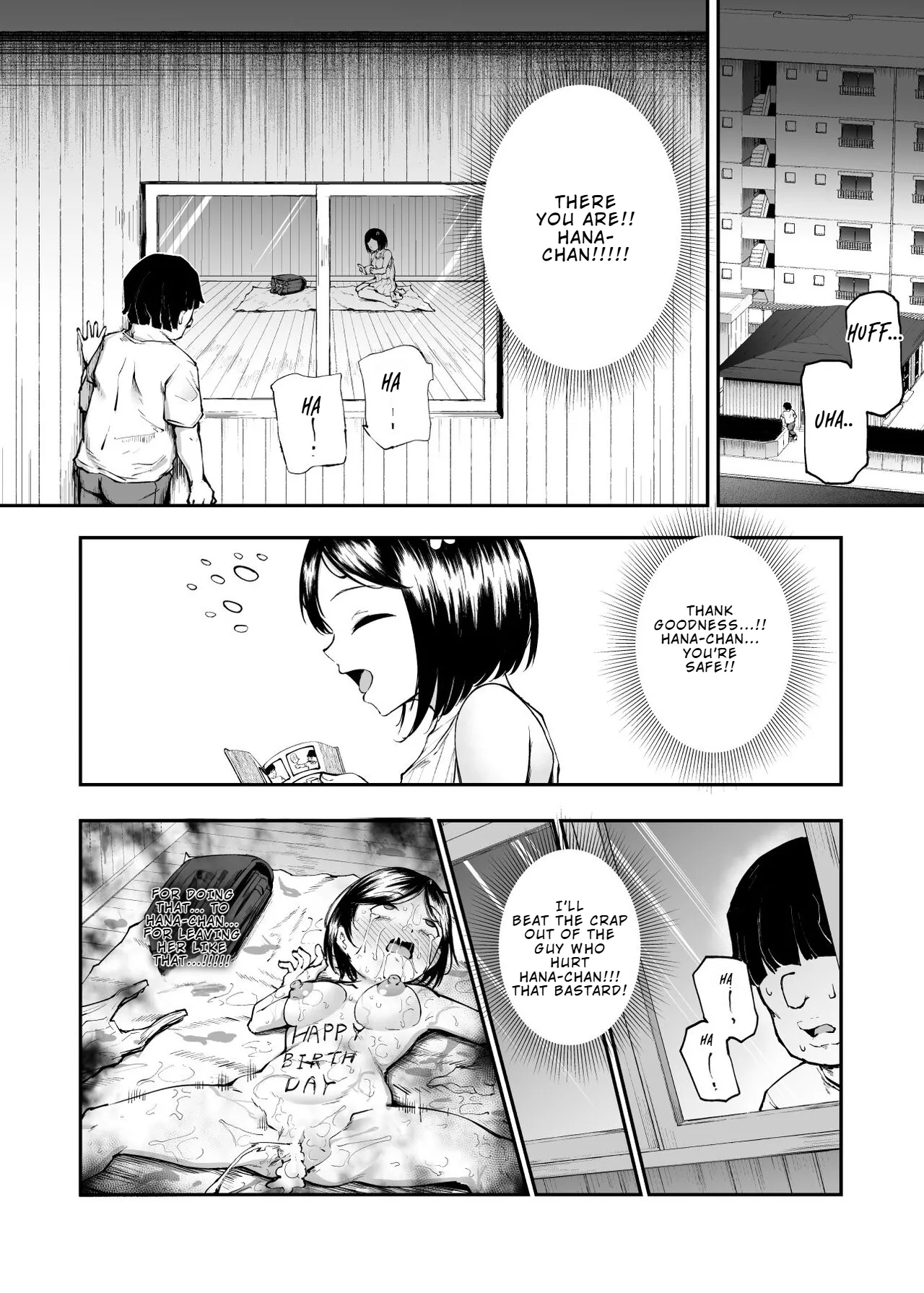[Nyuu Koubou (Takamaru)]Daisuki Datta Hana-chan ga Happy Birthday-ape Sareta Hi EX Time Slip shite Hannin o Sagashidase!! | The Day my Beloved Hana-chan Got a Happy Birthday Surprise[English] Page 15
