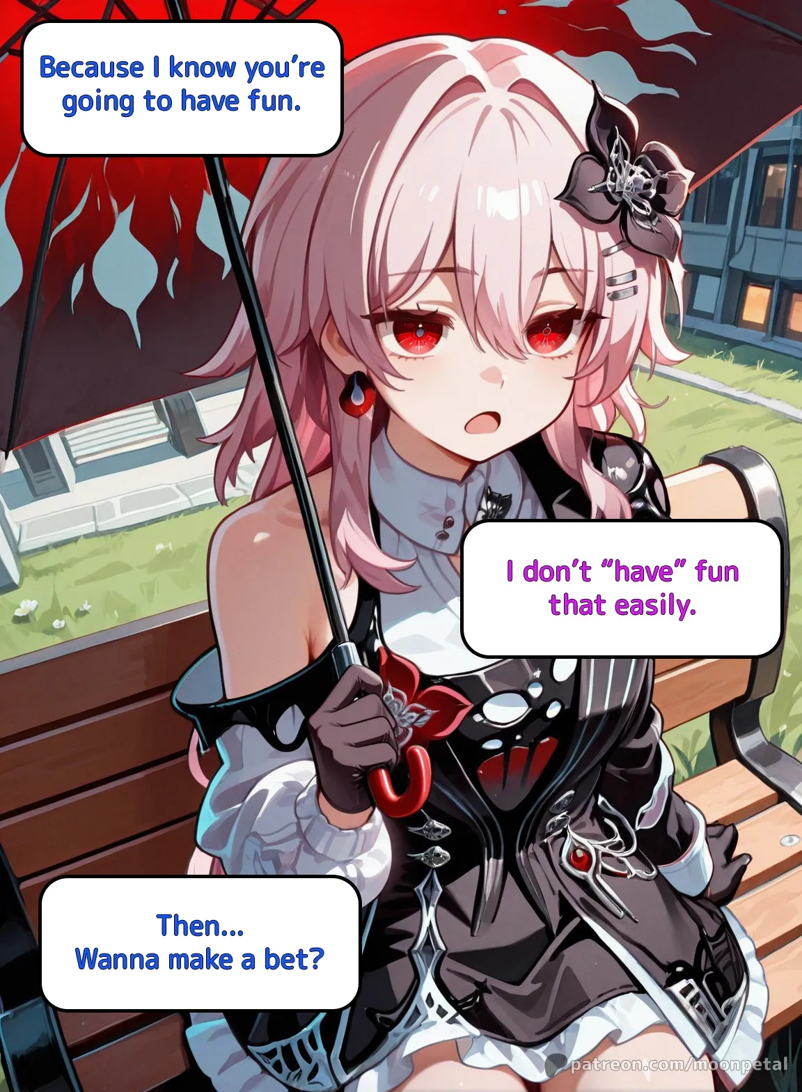 [Moon Petal]Wanna make a bet? ch. 3 - Evernight[English] [Uncensored] [Patreon] [AI Generated] Page 5