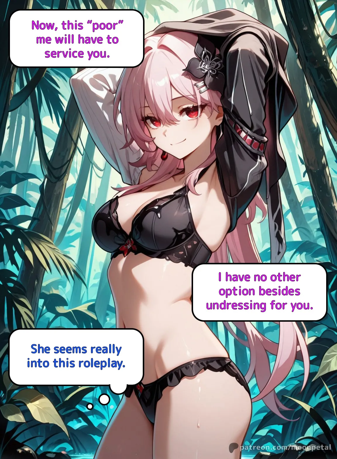 [Moon Petal]Wanna make a bet? ch. 3 - Evernight[English] [Uncensored] [Patreon] [AI Generated] Page 8