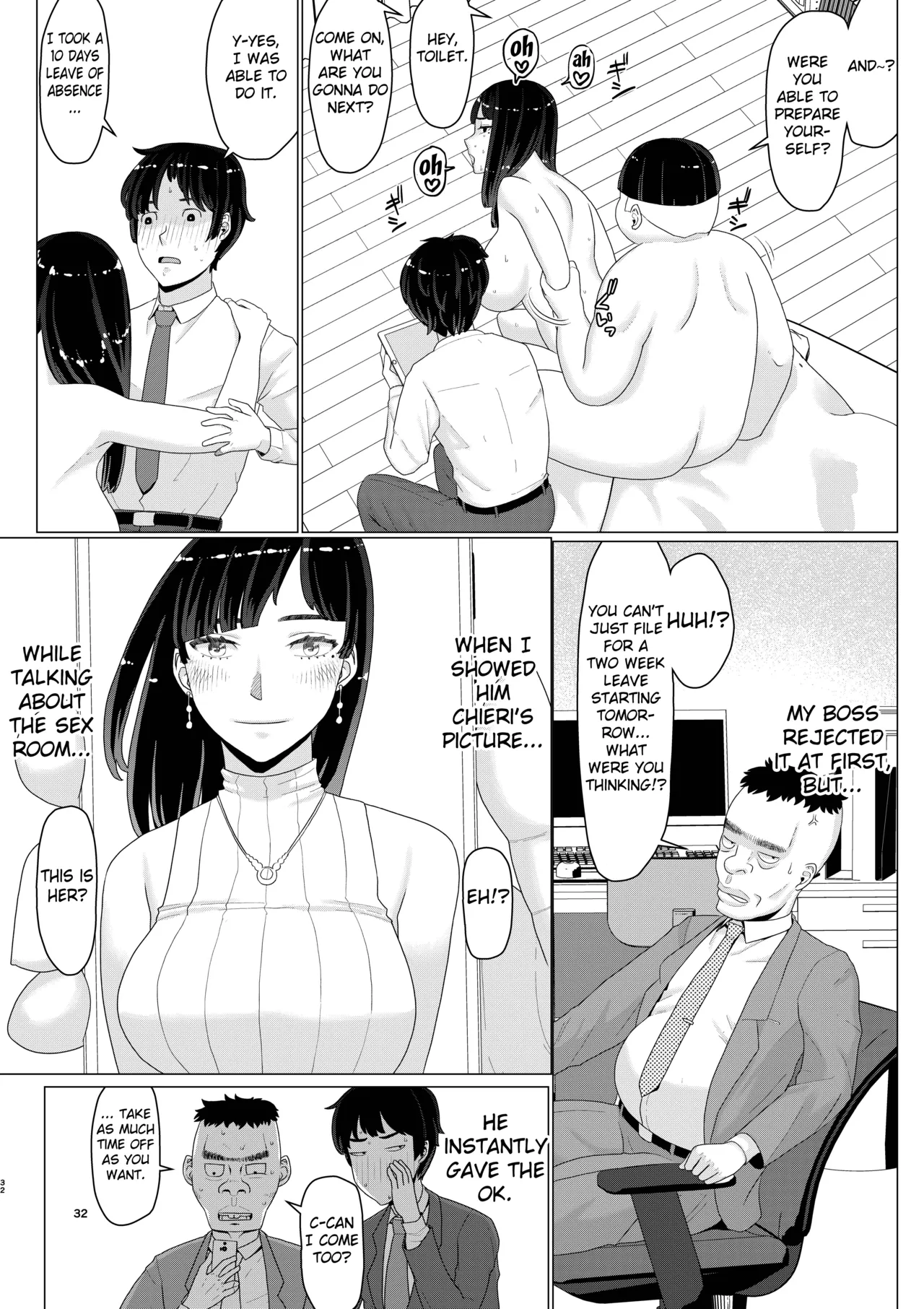 [Jigoku no Nyanko]Chieri-san Can't Lose! 3 - A Perverted Toilet Wife Who Can Be Fertilized With Anyone's Sperm With Her Husband's Approval - Part 2[English] [Fated Circle] Page 37