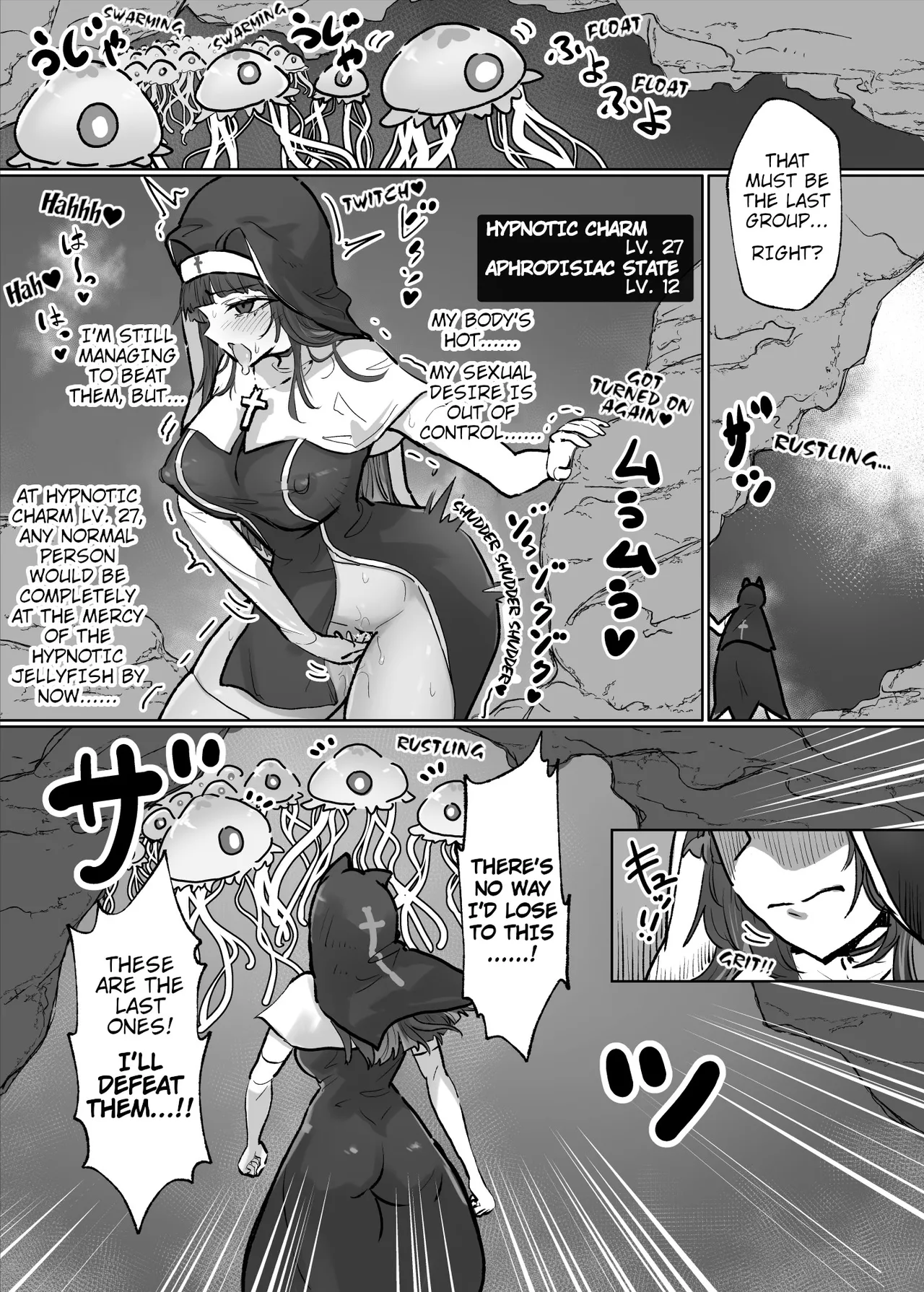 [Neruhitsuji]Joutai Ijou Taisei Sister-san to Taisei Kantsuu Saimin Kurage | "Abnormal Status"-Resistant Nun vs. Resistance-Penetrating Hypnotic Jellyfish[English] Page 12