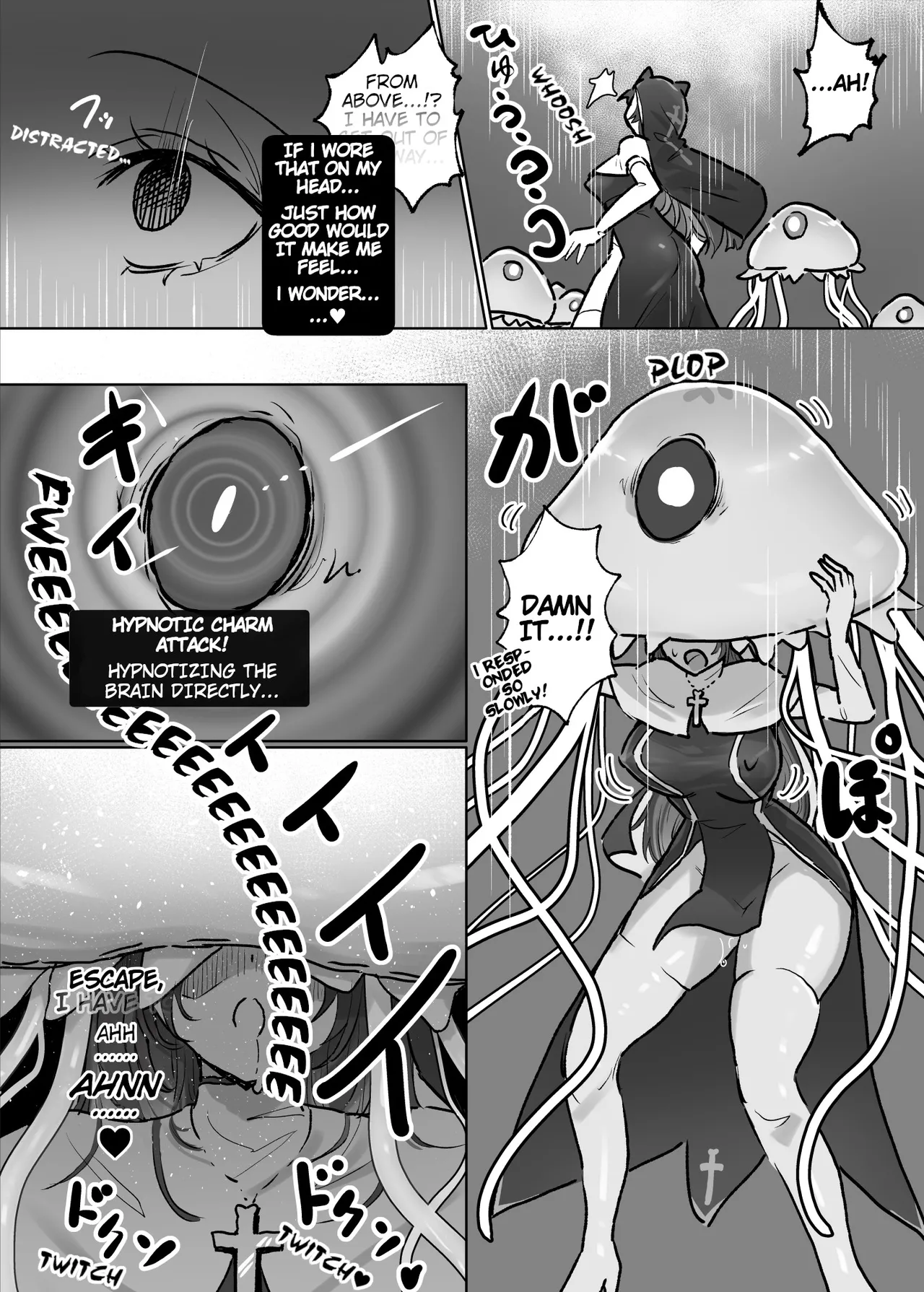 [Neruhitsuji]Joutai Ijou Taisei Sister-san to Taisei Kantsuu Saimin Kurage | "Abnormal Status"-Resistant Nun vs. Resistance-Penetrating Hypnotic Jellyfish[English] Page 15