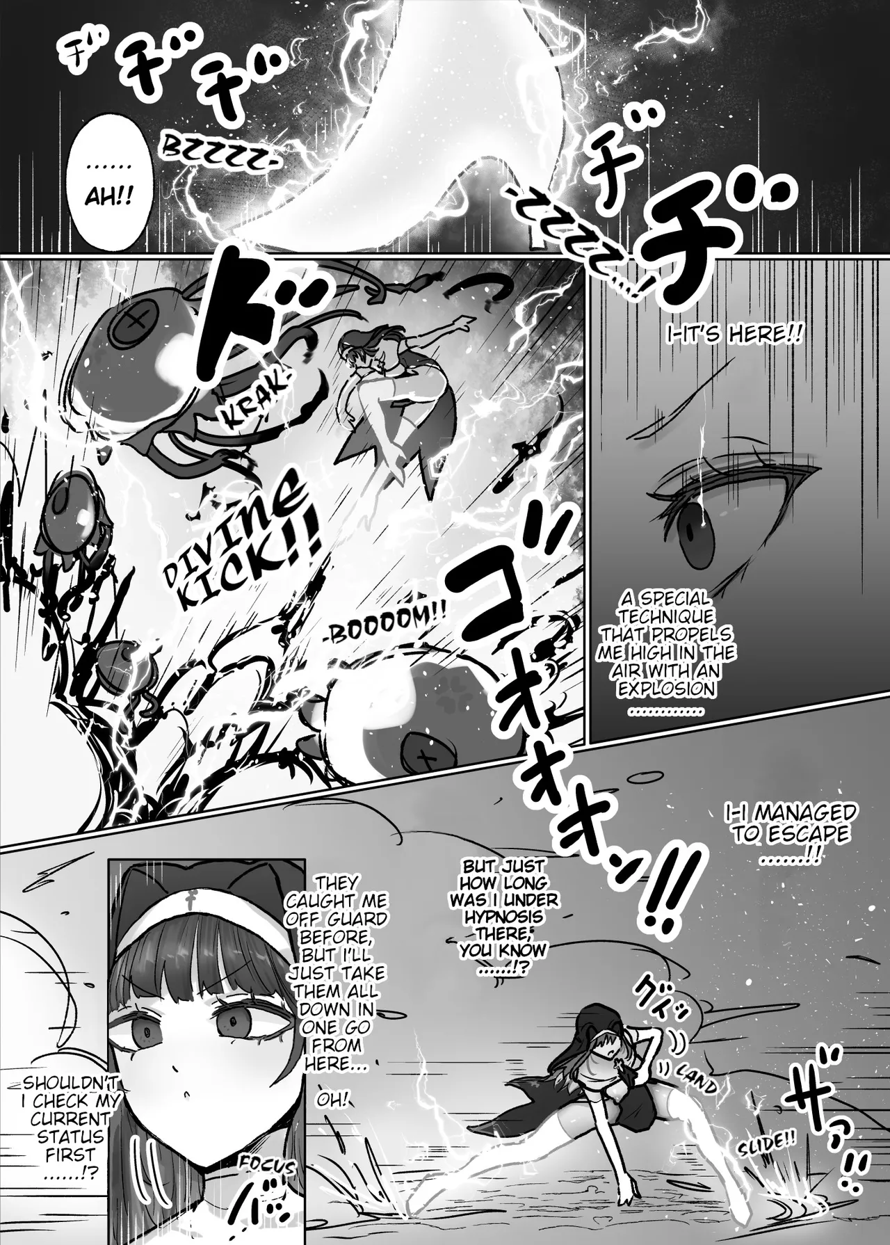[Neruhitsuji]Joutai Ijou Taisei Sister-san to Taisei Kantsuu Saimin Kurage | "Abnormal Status"-Resistant Nun vs. Resistance-Penetrating Hypnotic Jellyfish[English] Page 19