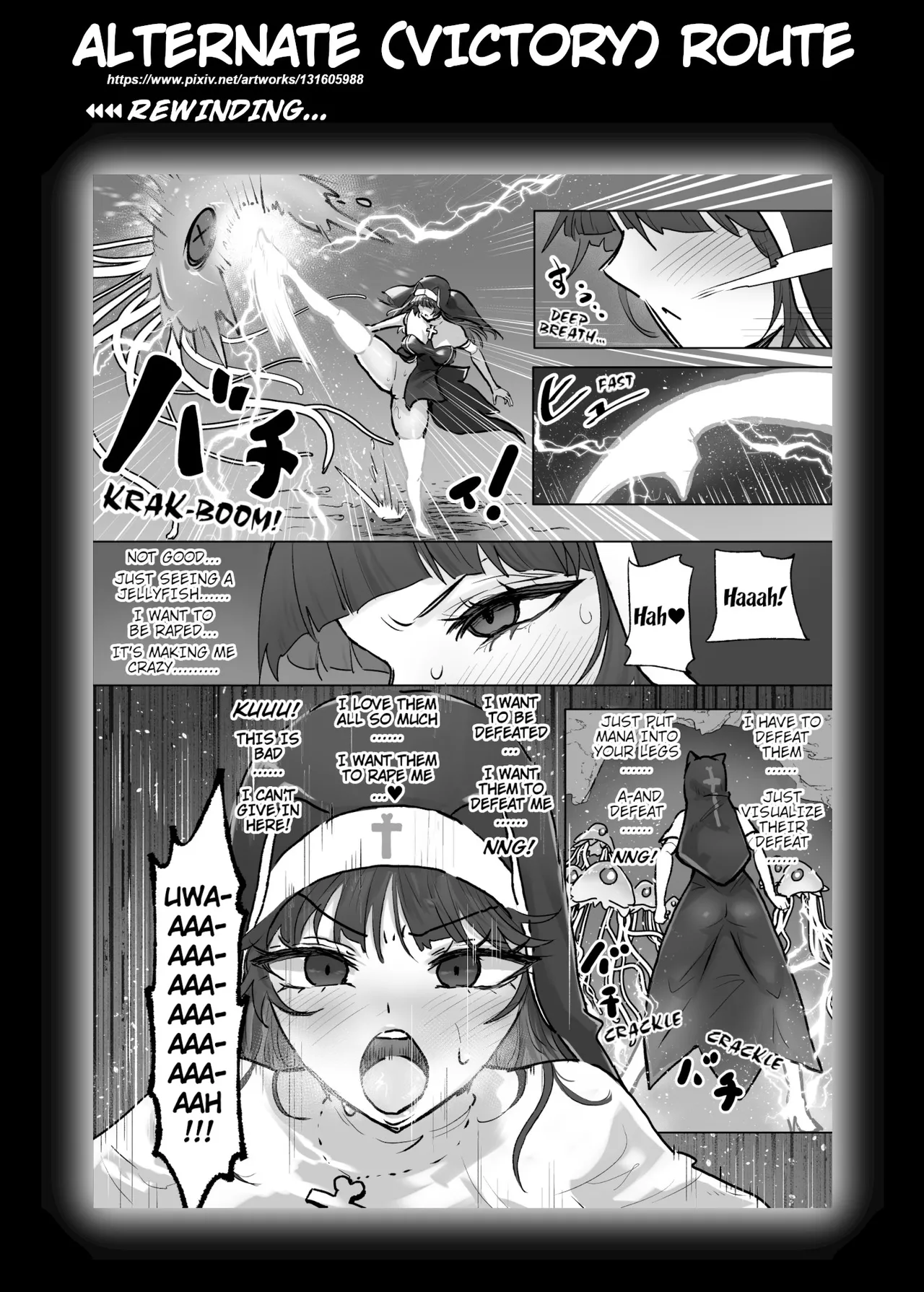 [Neruhitsuji]Joutai Ijou Taisei Sister-san to Taisei Kantsuu Saimin Kurage | "Abnormal Status"-Resistant Nun vs. Resistance-Penetrating Hypnotic Jellyfish[English] Page 32