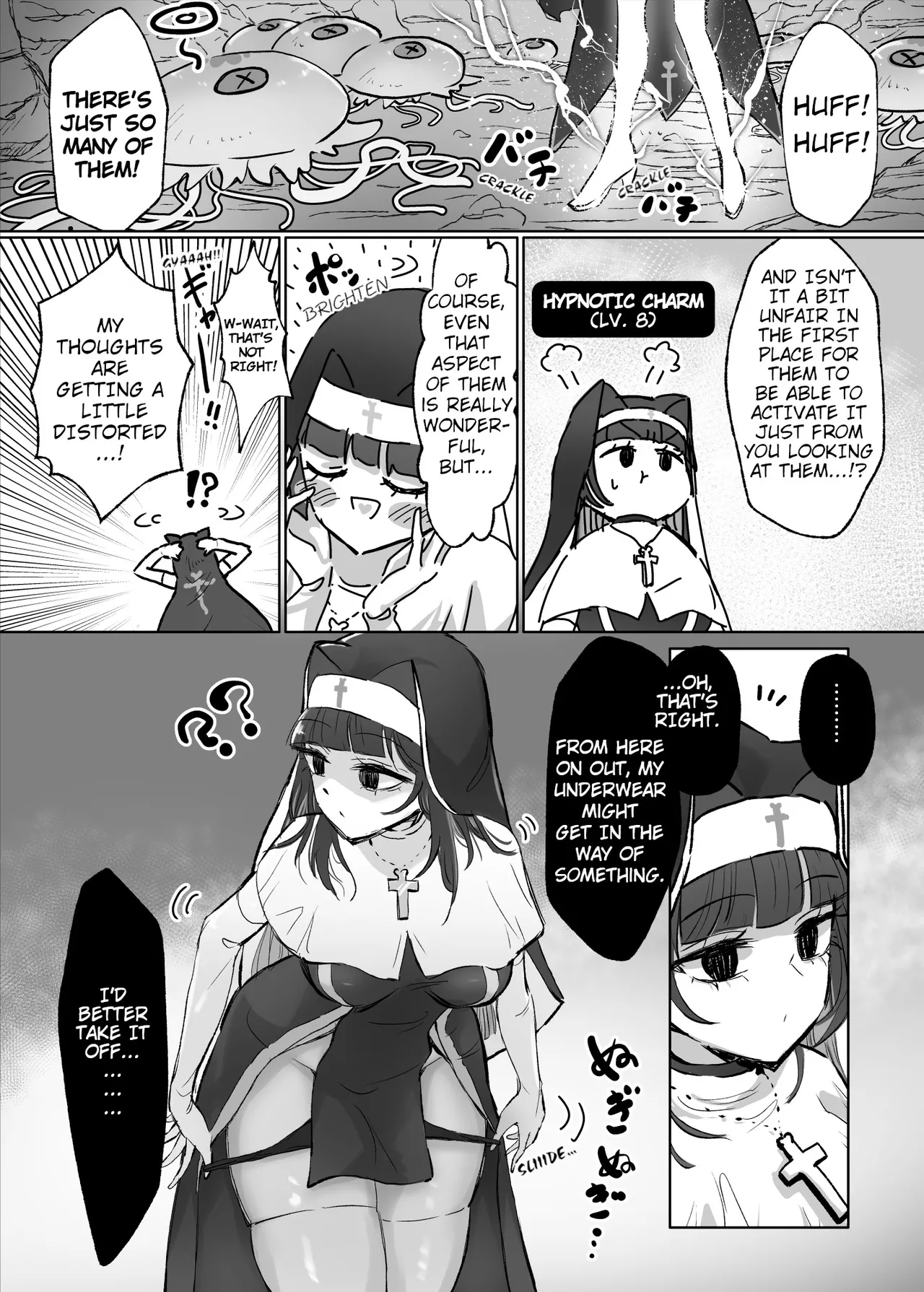 [Neruhitsuji]Joutai Ijou Taisei Sister-san to Taisei Kantsuu Saimin Kurage | "Abnormal Status"-Resistant Nun vs. Resistance-Penetrating Hypnotic Jellyfish[English] Page 7