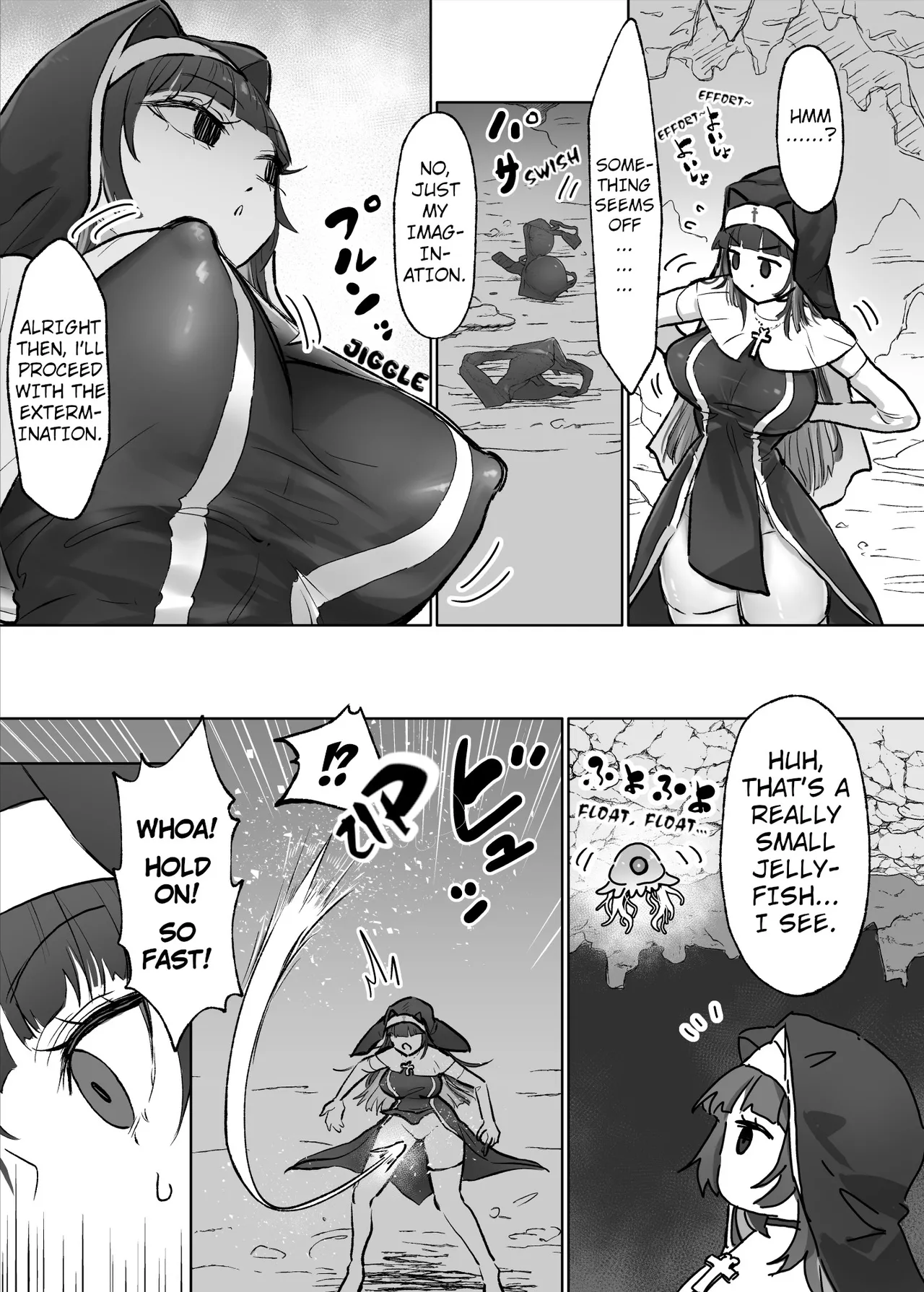 [Neruhitsuji]Joutai Ijou Taisei Sister-san to Taisei Kantsuu Saimin Kurage | "Abnormal Status"-Resistant Nun vs. Resistance-Penetrating Hypnotic Jellyfish[English] Page 8