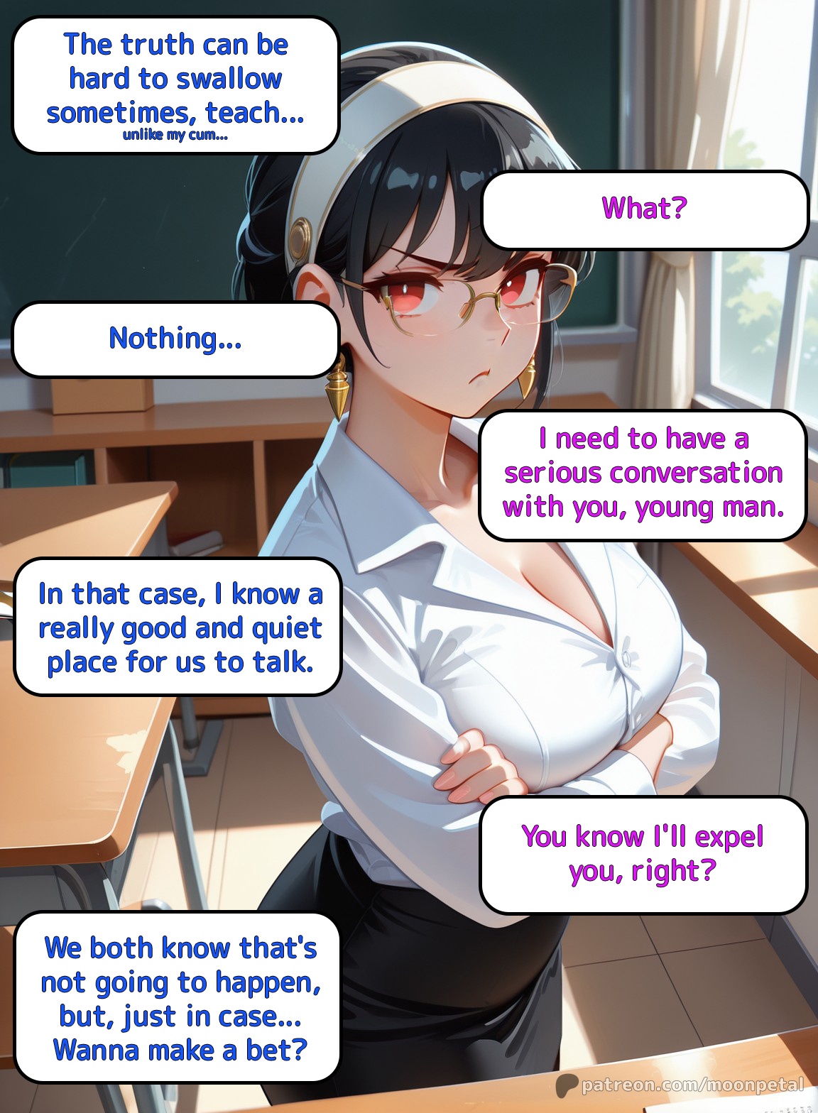 [Moon Petal]Wanna make a bet? ch. 4 - Yor Forger[English] [Uncensored] [Patreon] [AI Generated] Page 3