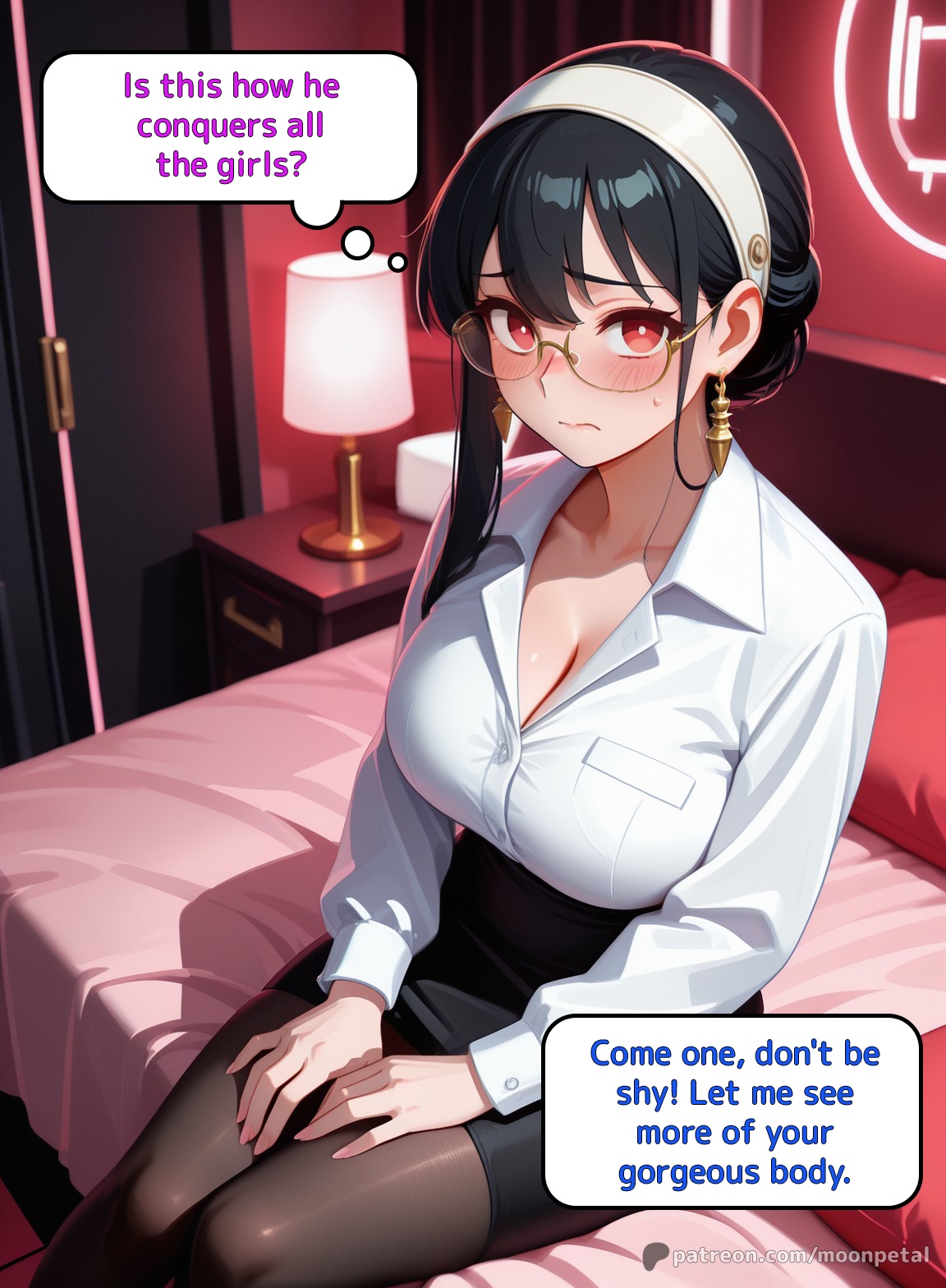 [Moon Petal]Wanna make a bet? ch. 4 - Yor Forger[English] [Uncensored] [Patreon] [AI Generated] Page 4