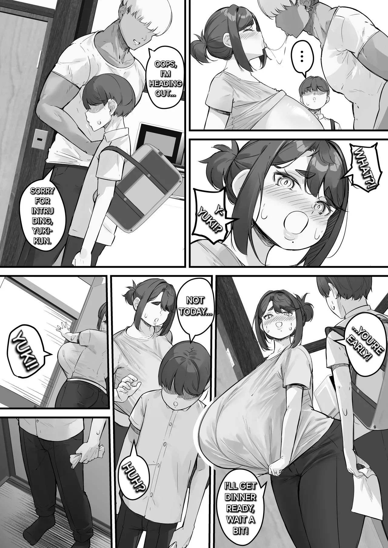 [Baku-π-dou (Kuchi VE)]Chara Otoko ni Netorareru Tare Deka Nagachichi Kaa-san 1 _ The Busty Mom with Long, Sagging Breasts Gets Seduced by a Playboy – Part 1[English] [Alyssaquenn] Page 15