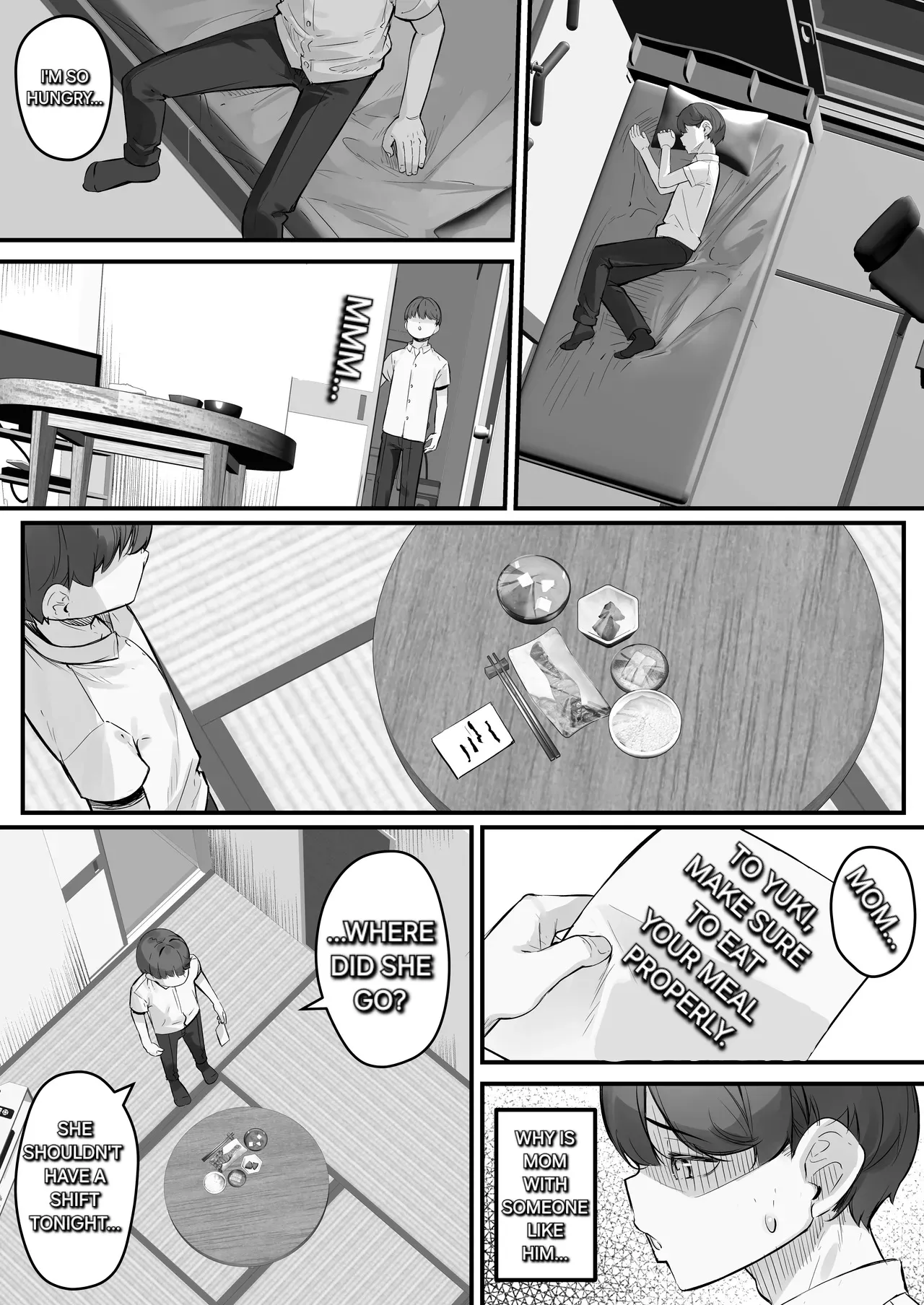 [Baku-π-dou (Kuchi VE)]Chara Otoko ni Netorareru Tare Deka Nagachichi Kaa-san 1 _ The Busty Mom with Long, Sagging Breasts Gets Seduced by a Playboy – Part 1[English] [Alyssaquenn] Page 16