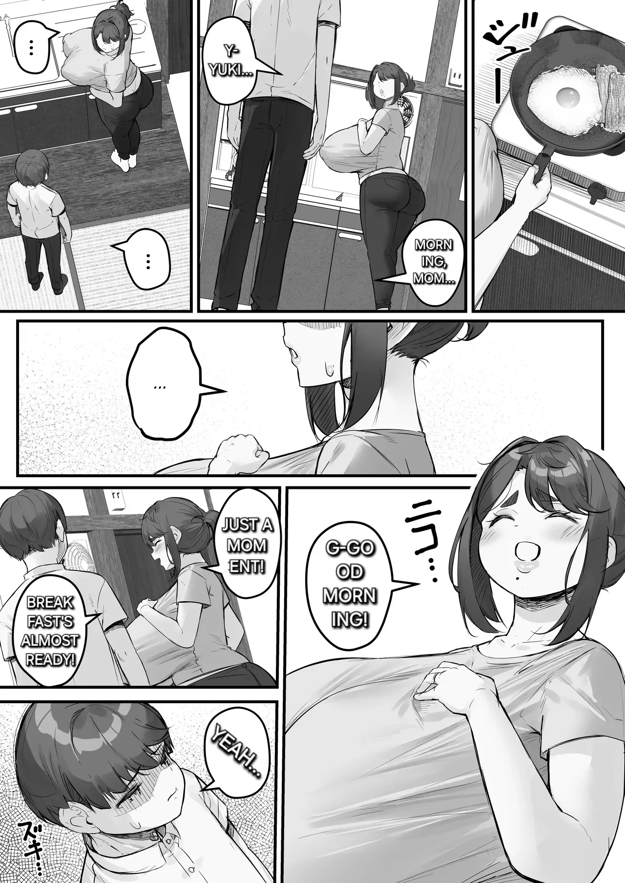 [Baku-π-dou (Kuchi VE)]Chara Otoko ni Netorareru Tare Deka Nagachichi Kaa-san 1 _ The Busty Mom with Long, Sagging Breasts Gets Seduced by a Playboy – Part 1[English] [Alyssaquenn] Page 23
