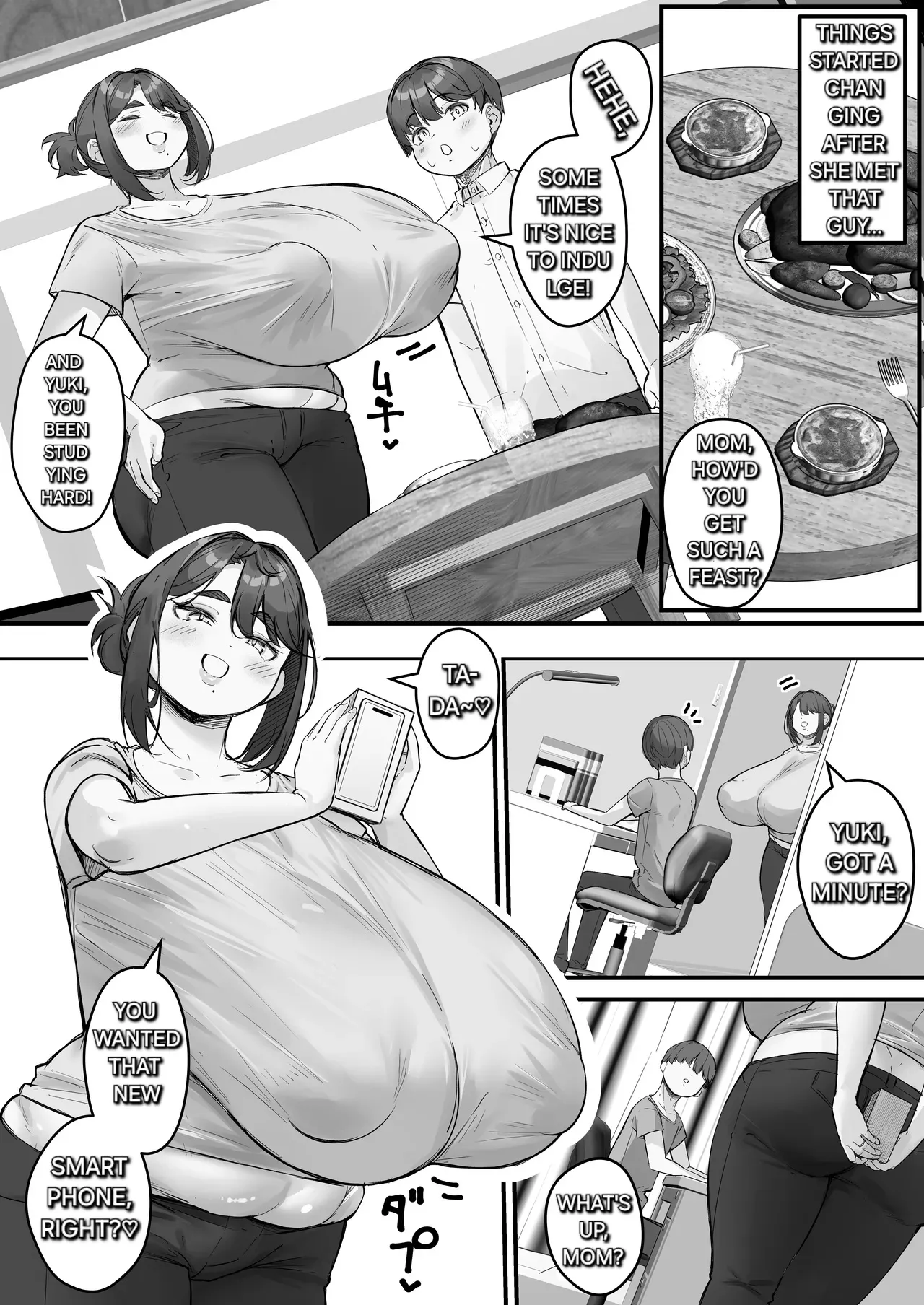 [Baku-π-dou (Kuchi VE)]Chara Otoko ni Netorareru Tare Deka Nagachichi Kaa-san 1 _ The Busty Mom with Long, Sagging Breasts Gets Seduced by a Playboy – Part 1[English] [Alyssaquenn] Page 24