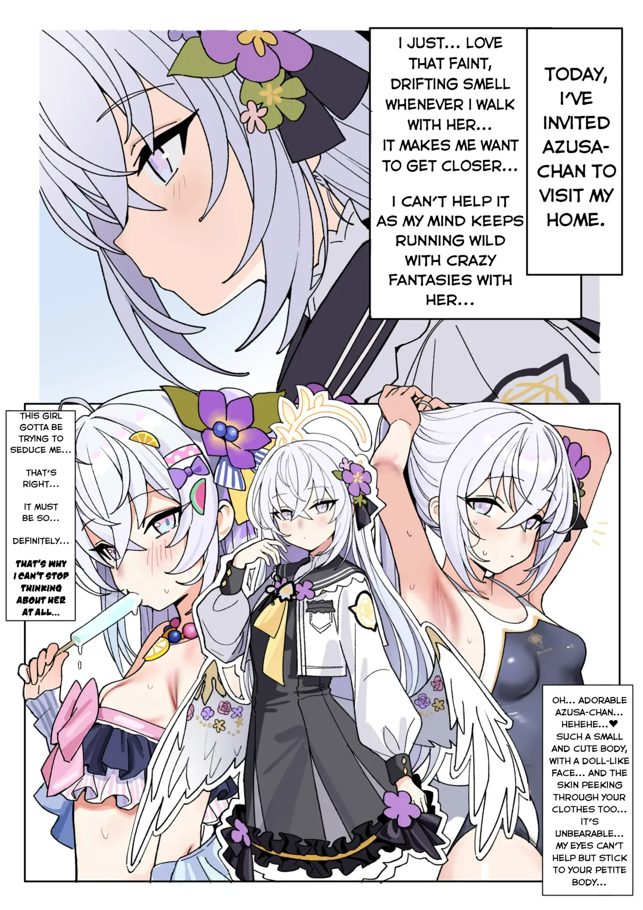 [Kawaii Azusa (Rong Hui)]Hakudaku Tenshi to no, Torokeru You na Joukou | Melting Love Experience with a Milky White Angel(Blue Archive) [English] [Akane] [Digital] Page 3
