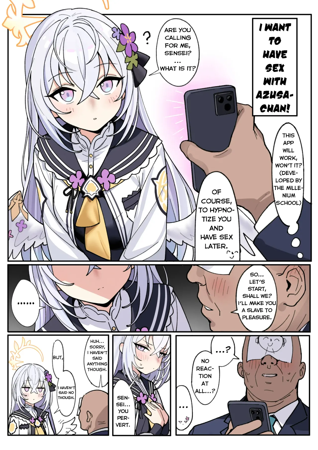 [Kawaii Azusa (Rong Hui)]Hakudaku Tenshi to no, Torokeru You na Joukou | Melting Love Experience with a Milky White Angel(Blue Archive) [English] [Akane] [Digital] Page 4
